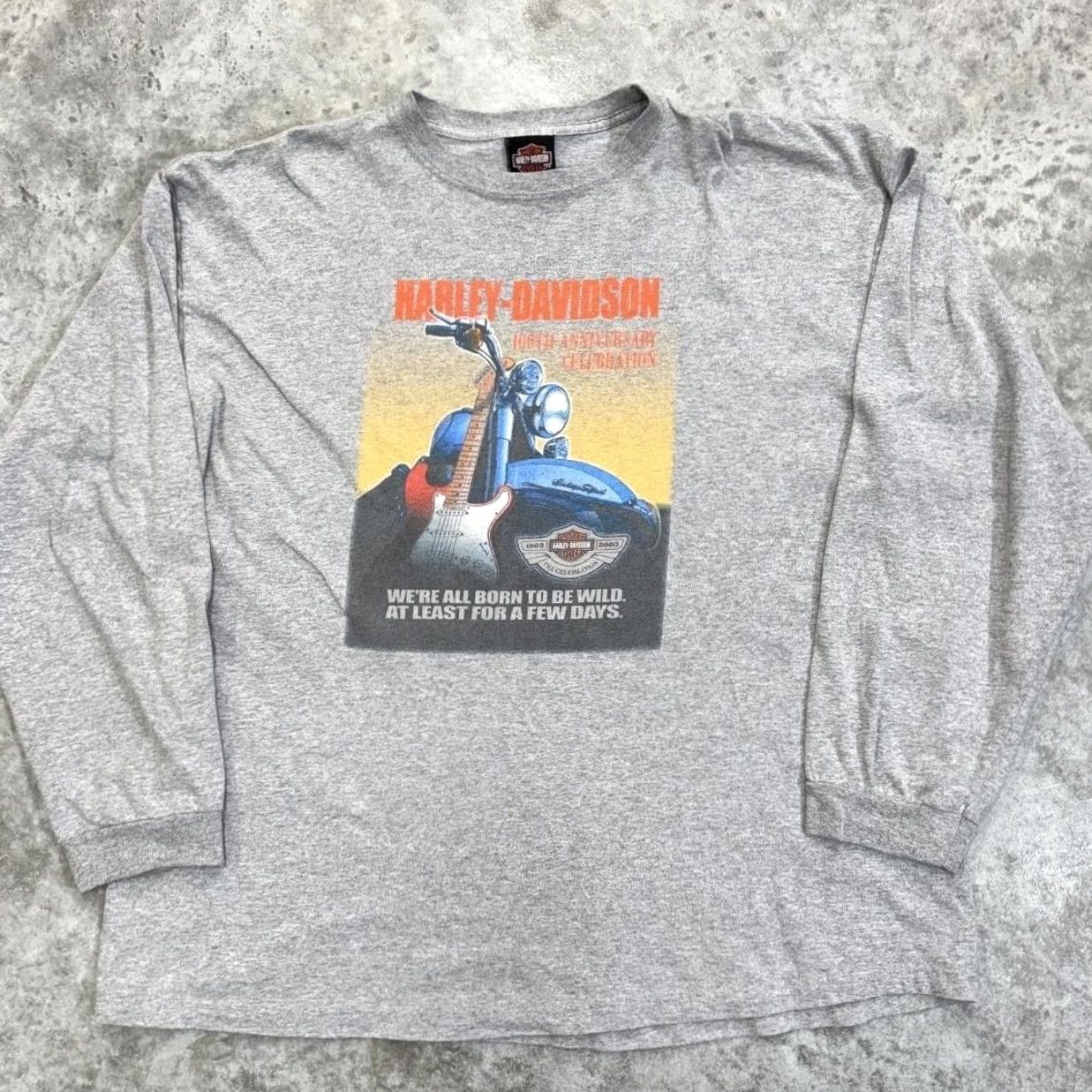Harley Davidson Vintage Harley-Davidson Shirt Mens XL 100th Anniversary The Party 2003 Gray Size US XL / EU 56 / 4 - 2 Thumbnail
