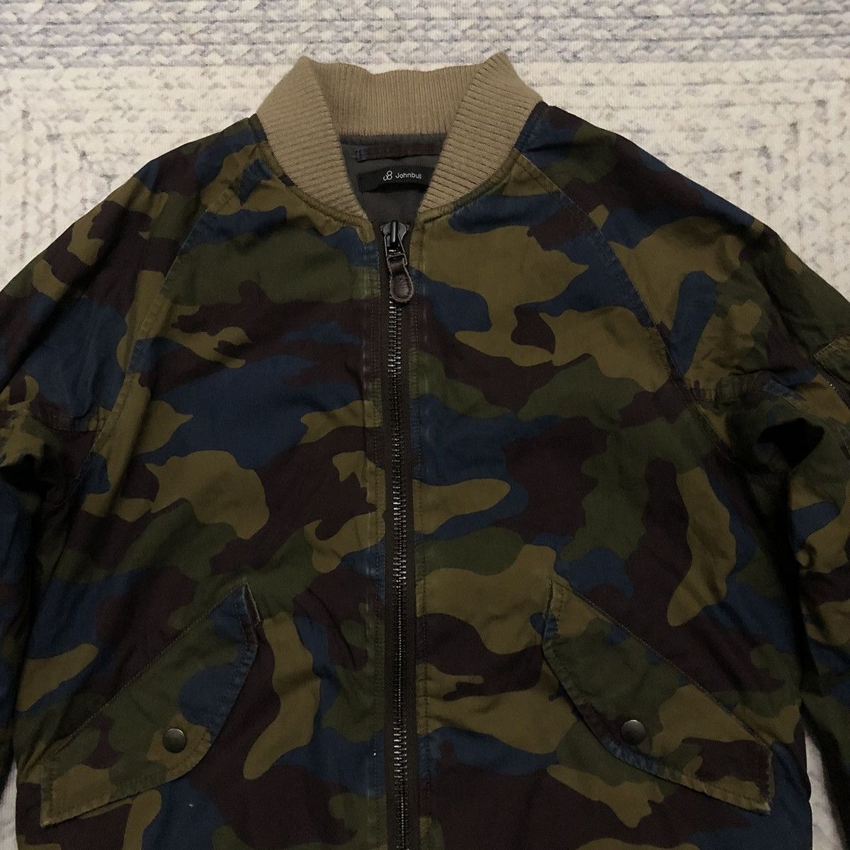 Japanese Brand × Johnbull Rare John Bull Camouflage Army Bomber Jacket Size US S / EU 44-46 / 1 - 2 Thumbnail