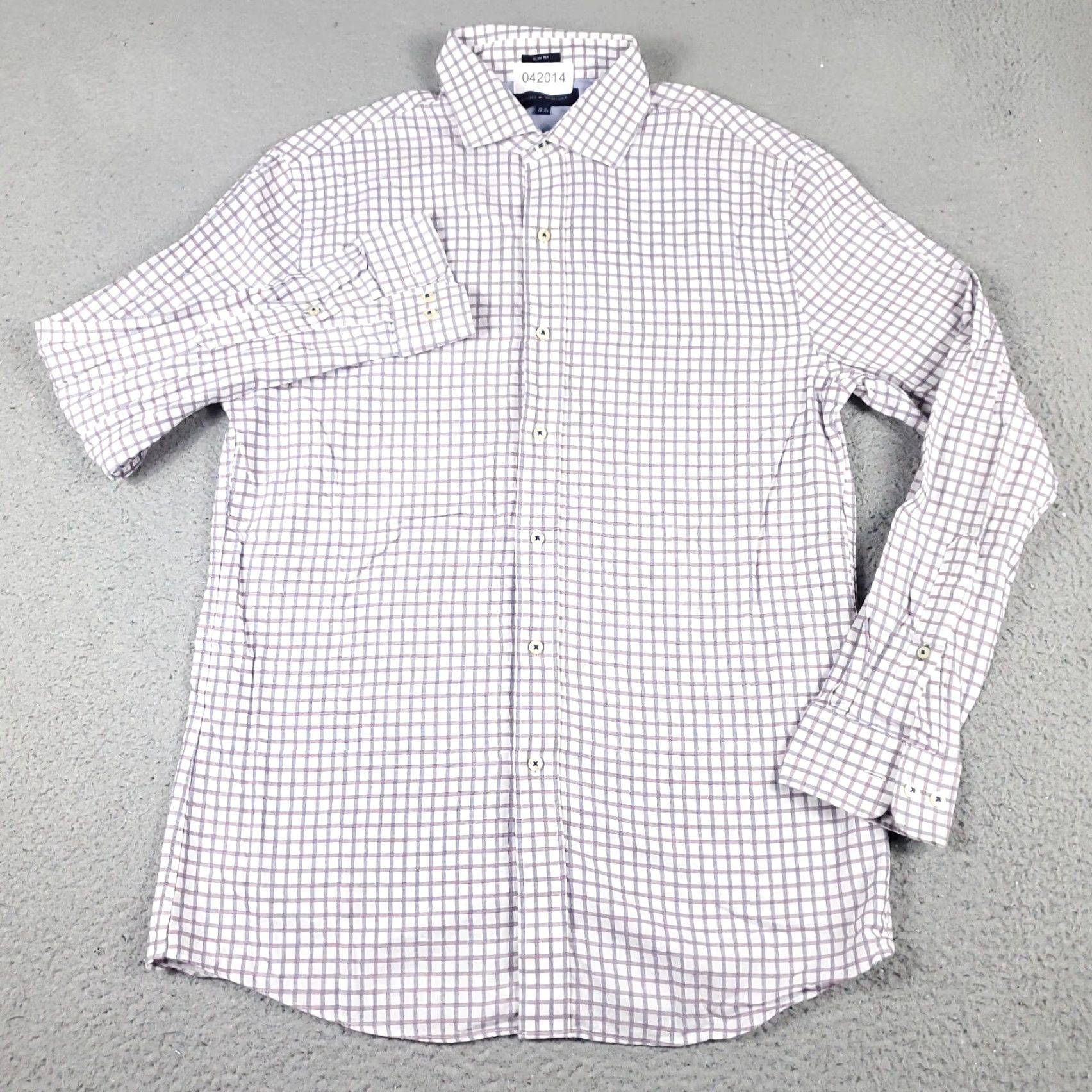 Tommy Hilfiger Tommy Hilfiger Dress Shirt Men 15.5 Red Blue White Check Long Sleeve Button-Up Casual Formal Size 40R - 2 Thumbnail