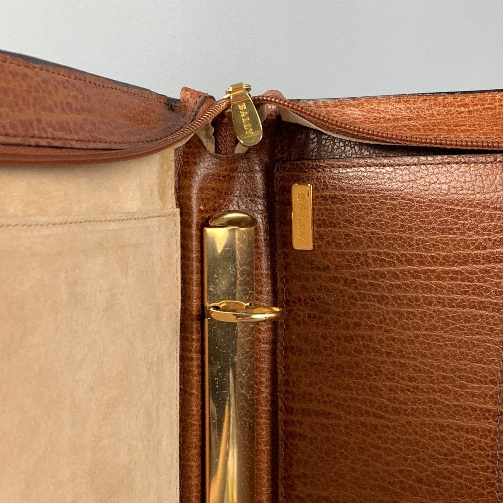 Bally BALLY Cognac Leather 3 Ring Binder Size ONE SIZE - 7 Thumbnail