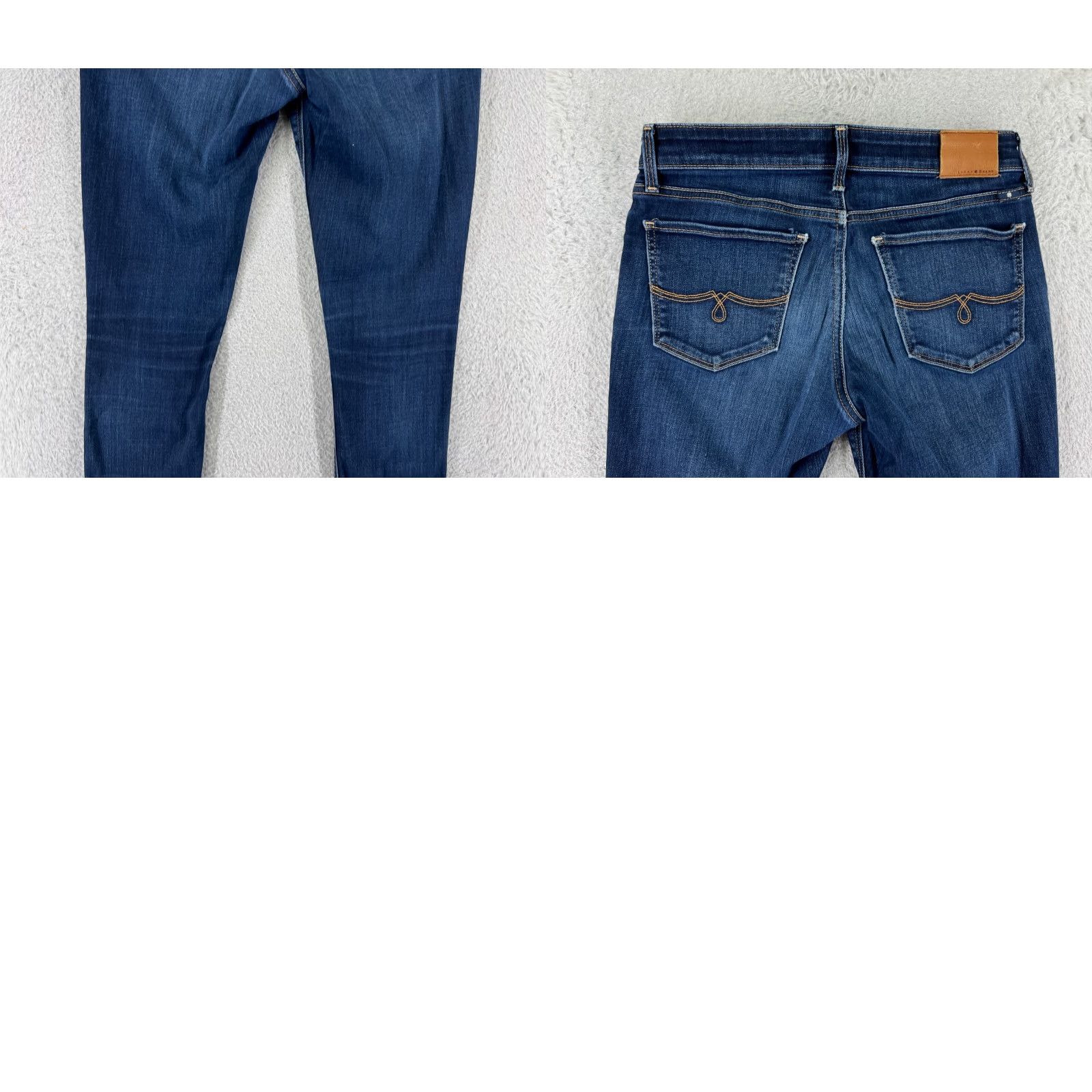 Lucky Brand Lucky Brand Jeans Women 2 Blue Denim Tapered Skinny Low Rise 5-Pocket Cotton Blend Size 26" / US 2 / IT 38 - 10 Thumbnail