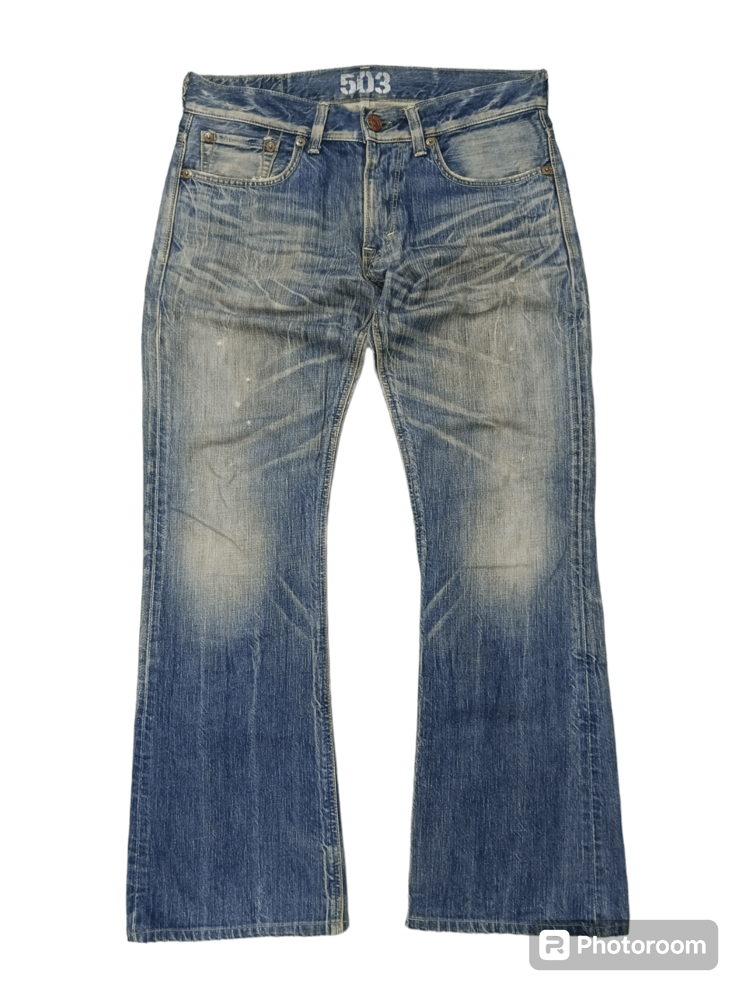 FLARE WASHED BLUE EDWIN JAPAN DENIM PANTS
