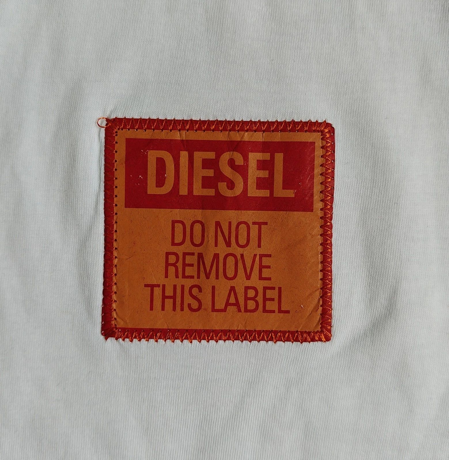 Diesel DIESEL White T-Shirt With Logo Patch FTP 4107 Size US L / EU 52-54 / 3 - 3 Thumbnail
