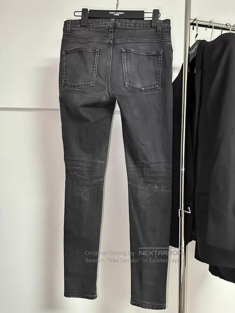 Saint Laurent Paris Saint Laurent Paris Black and grey washed slim-fit denim p Size US 29 - 2 Thumbnail
