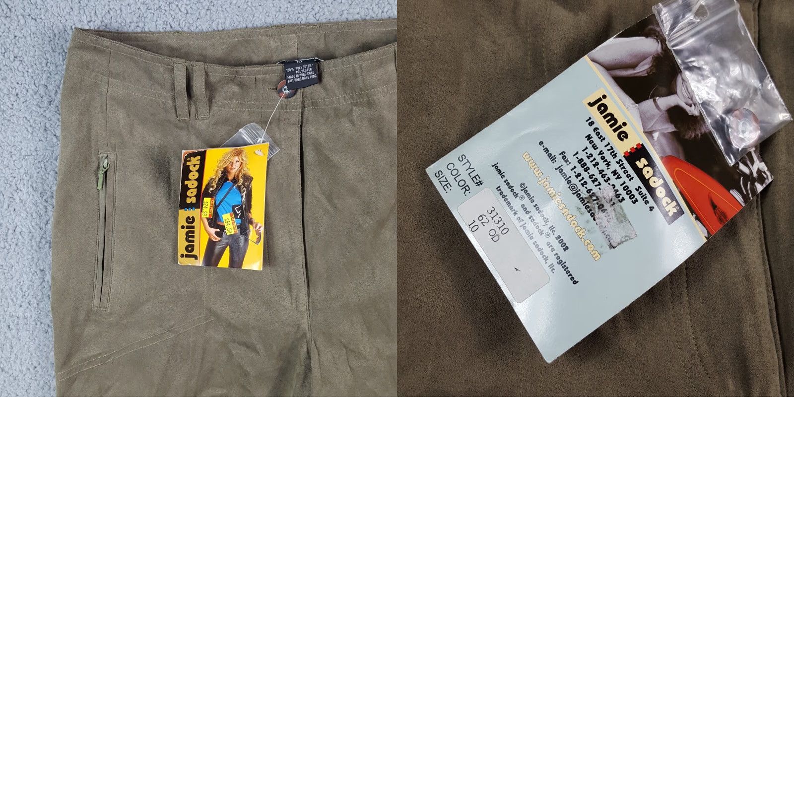 Vintage VINTAGE Faux Fur Suede Y2K Relaxed Tapered Women's Size 10 Lightweight Chino Pants Vtg Size 32" / US 10 / IT 46 - 8 Thumbnail