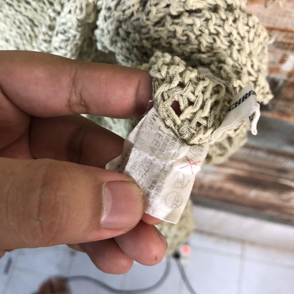 Designer × Homespun Knitwear × Japanese Brand Christian Aujard crochet japan Green Knitwear #A1657 Size XL / US 12-14 / IT 48-50 - 10 Thumbnail