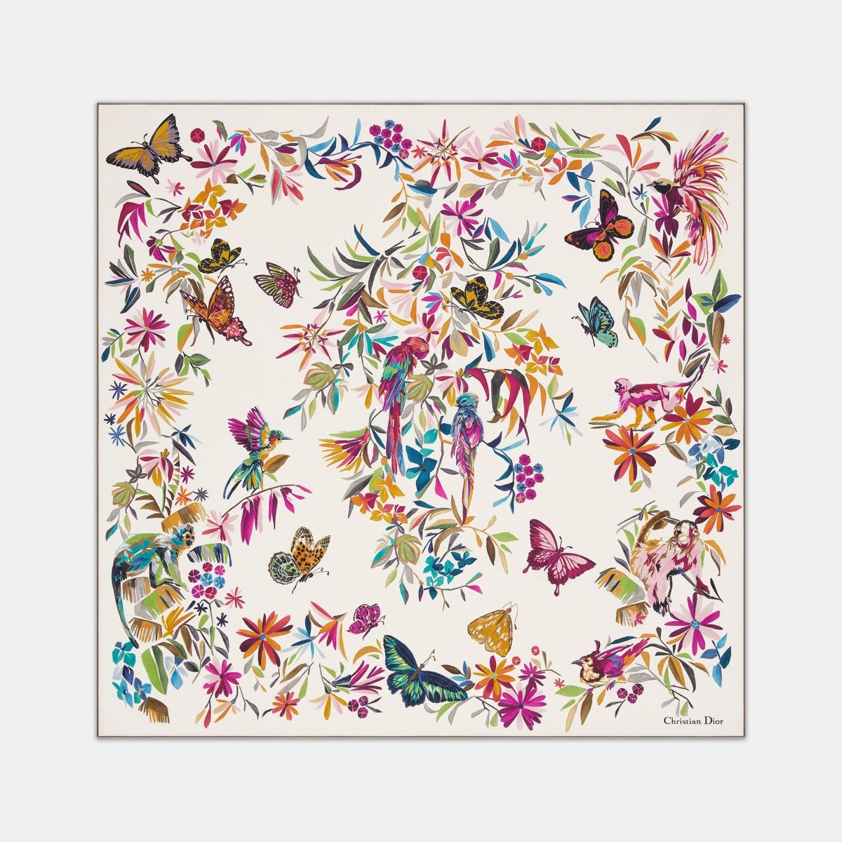 Dior o1bcso1str0226 Size:OS/90 Square Scarf in Multicolor Size ONE SIZE - 2 Thumbnail