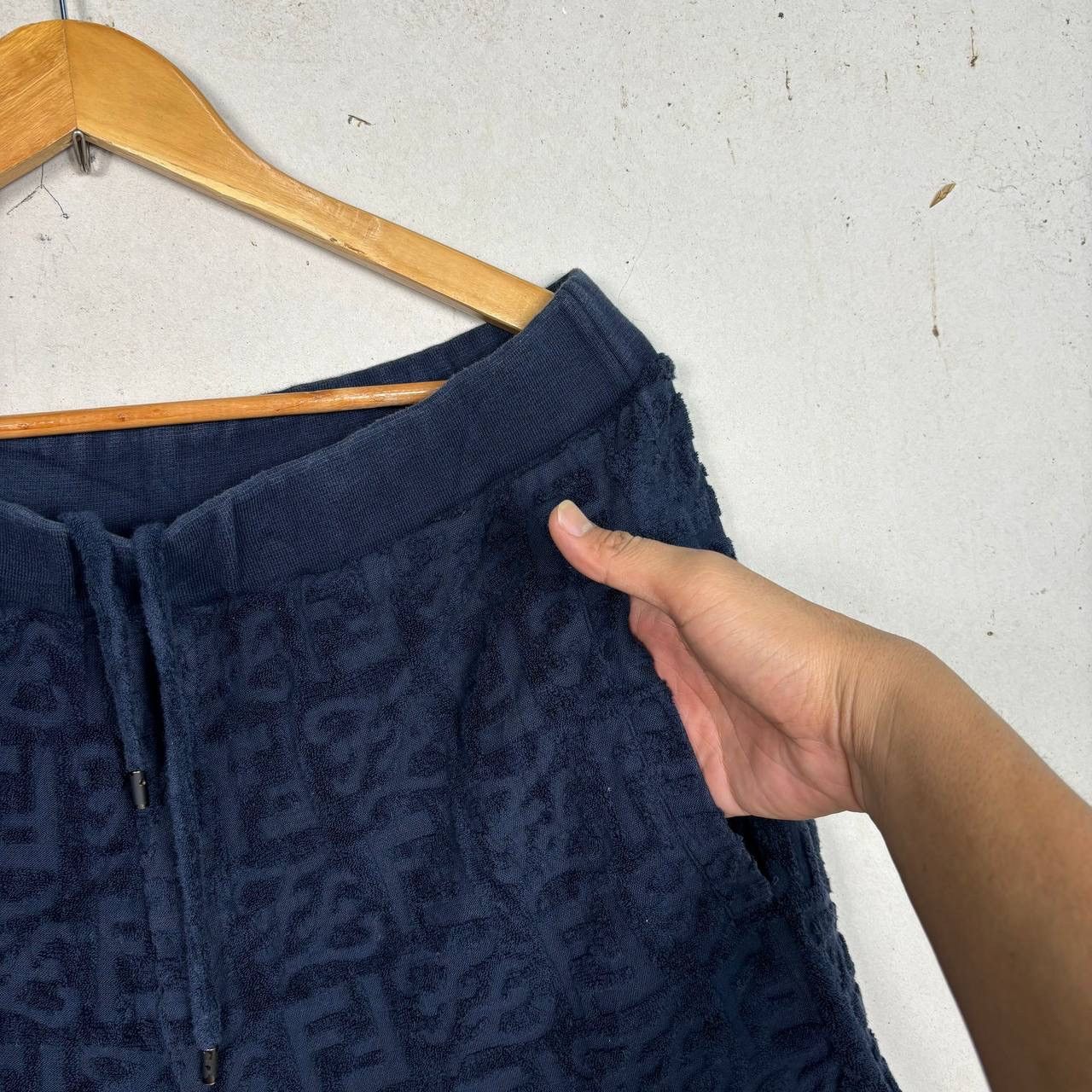 Fendi Fendi FF Monogram Terry Cloth Shorts Navy Blue 54 Size US 34 / EU 50 - 6 Thumbnail