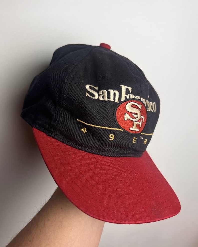 Logo Athletic × NFL × Vintage Vintage San Francisco S F 49ers Football NFL Snapback Red Size ONE SIZE - 5 Thumbnail