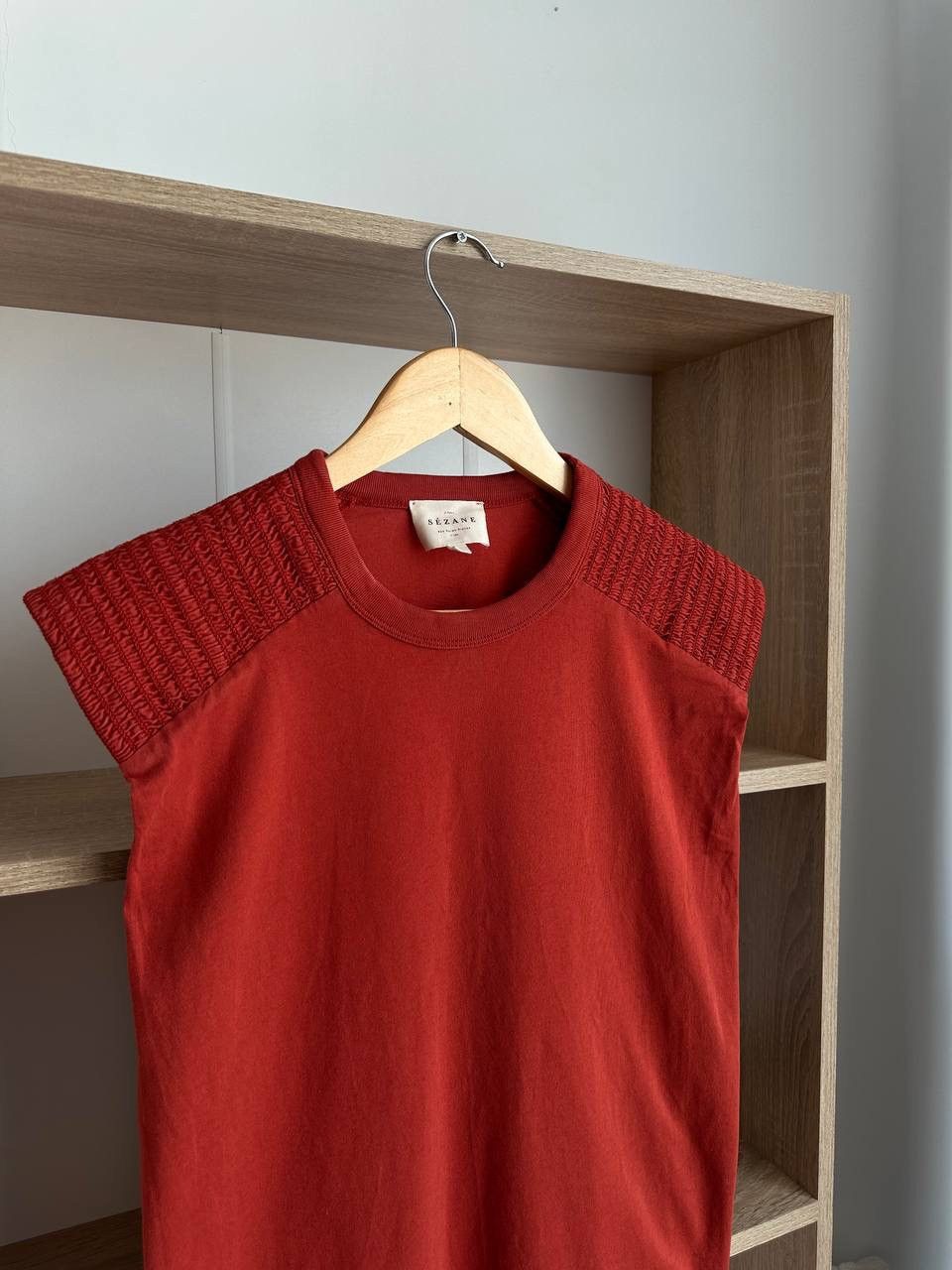 Sezane × Vintage Vintage Sezane Women’s Orange T-Shirt Size S / US 4 / IT 40 - 6 Thumbnail