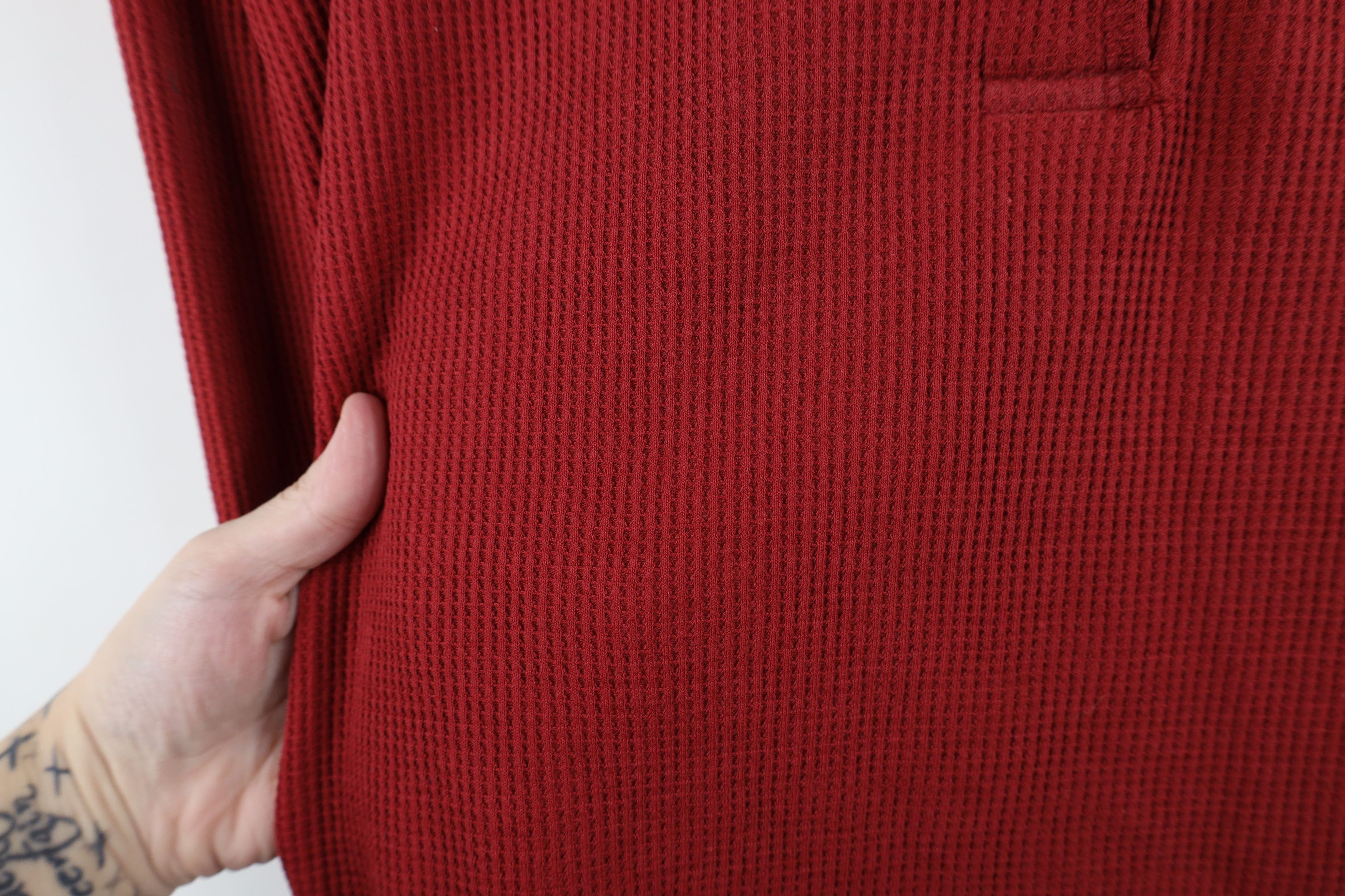 Vintage Vintage 90s Streetwear Layered Thermal Knit Henley T-Shirt Size L / US 10 / IT 46 - 5 Thumbnail