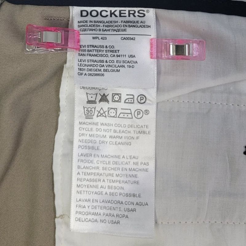 Dockers Dockers Mens 38 X 34 Cotton Blend Straight Pants w Pockets Size US 38 / EU 54 - 5 Thumbnail