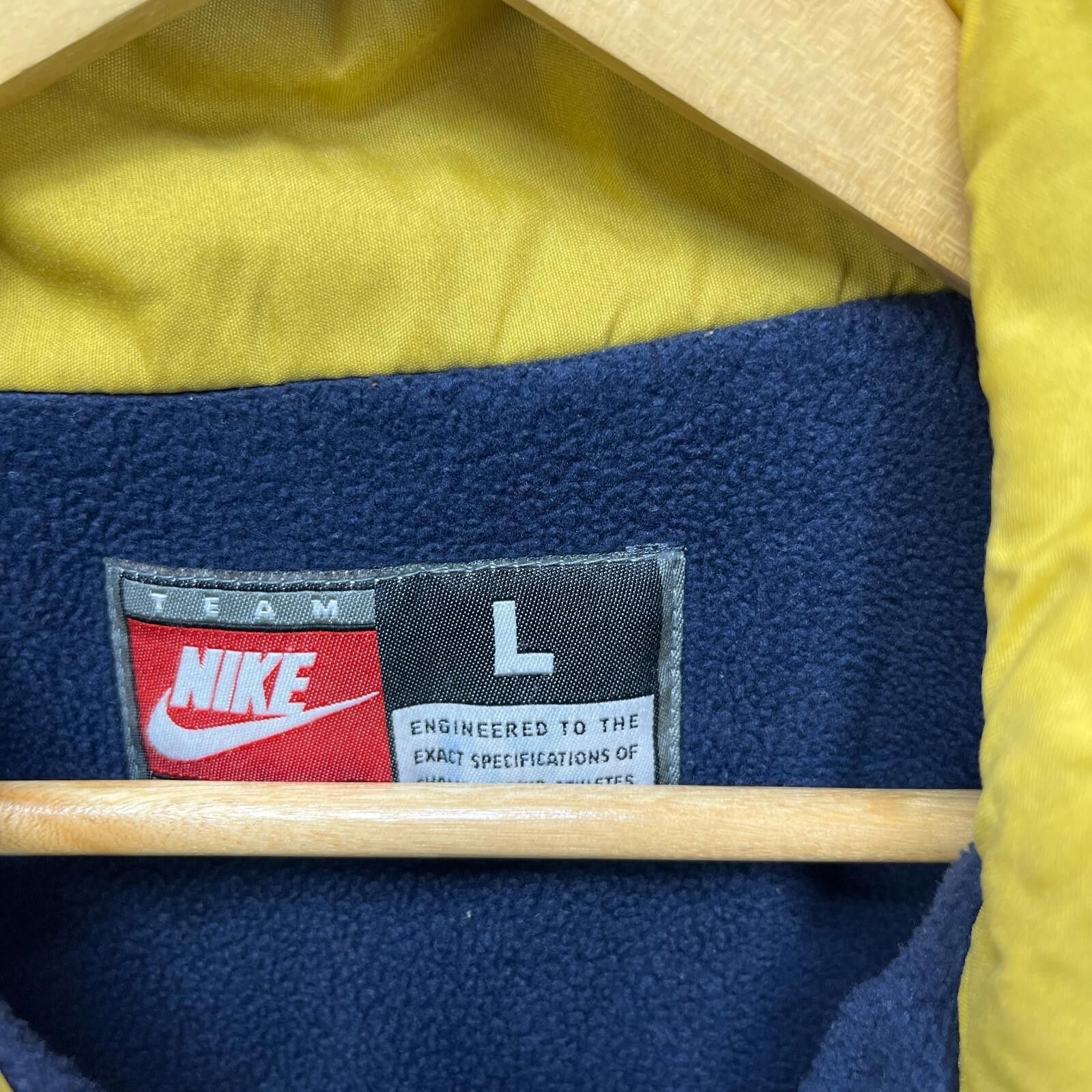 Nike Vintage 90s Nike Big Swoosh Jacket Fleece Lined Large Size US L / EU 52-54 / 3 - 4 Thumbnail