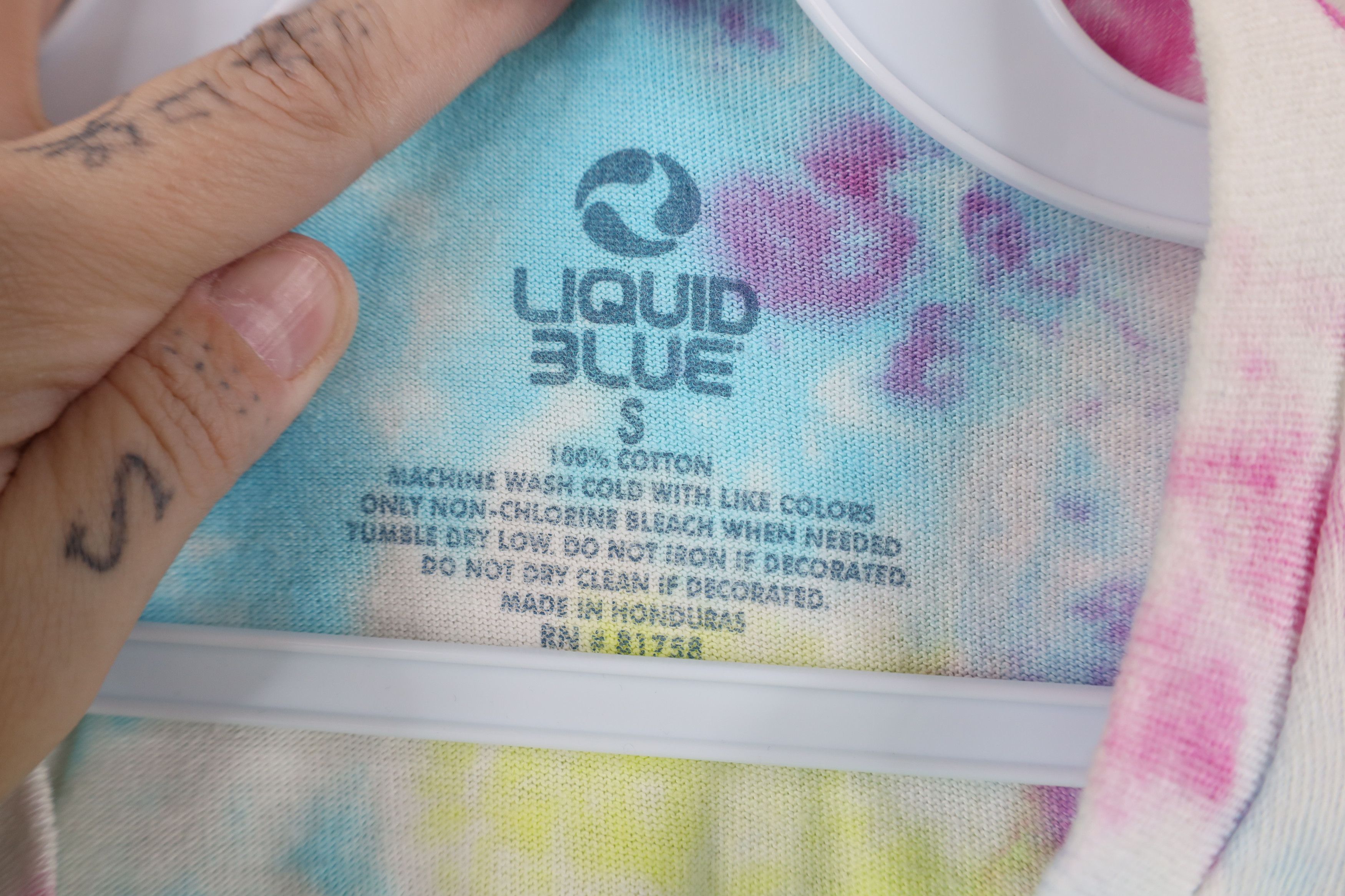 Liquid Blue Vintage Y2K Liquid Blue Mushroom Tie Dye Acid Wash T-Shirt Size S / US 4 / IT 40 - 10 Thumbnail