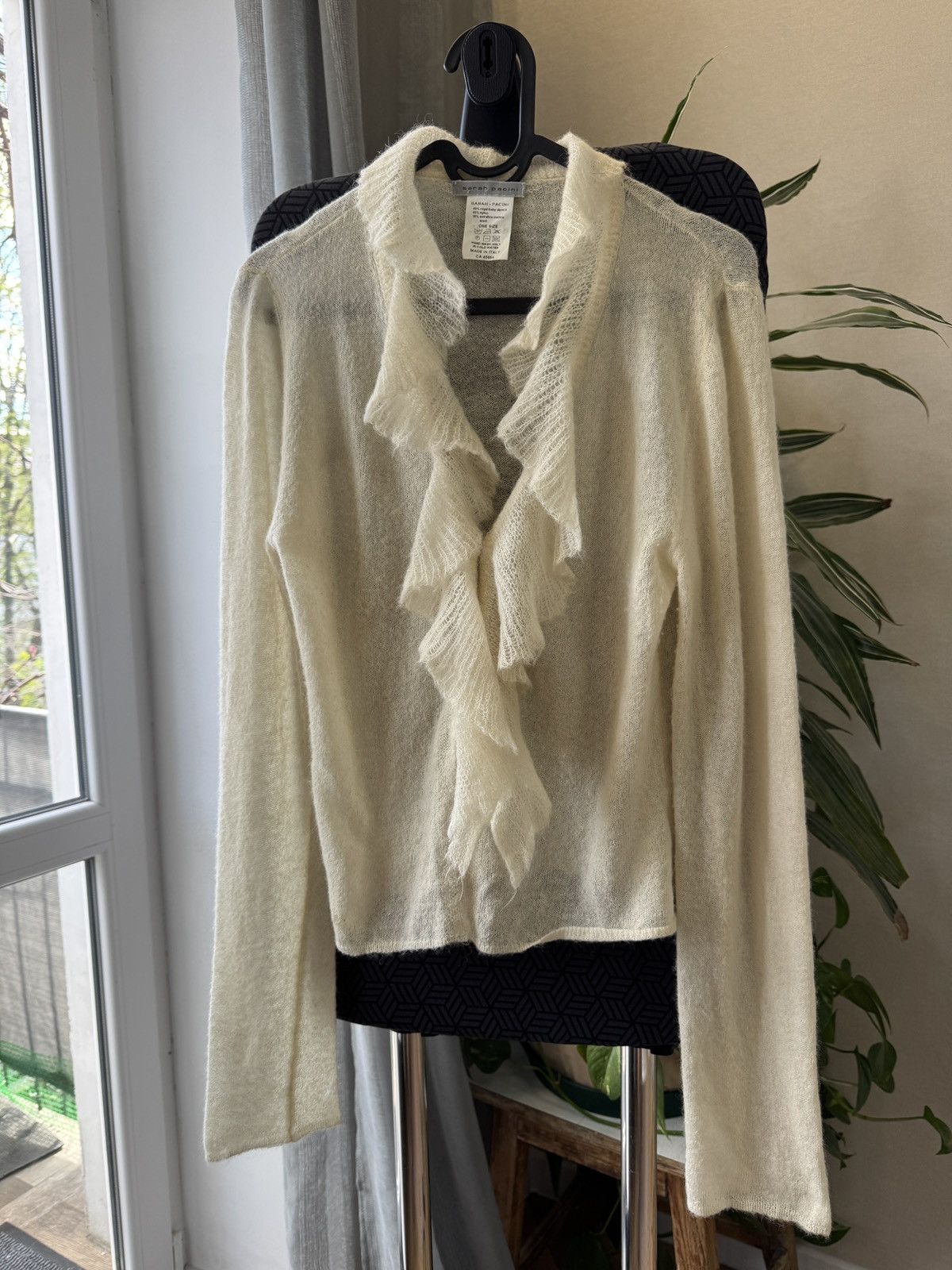 Sarah Pacini Sarah Pacini baby alpaca wool nylon lightweight cardigan swt Size ONE SIZE - 2 Thumbnail