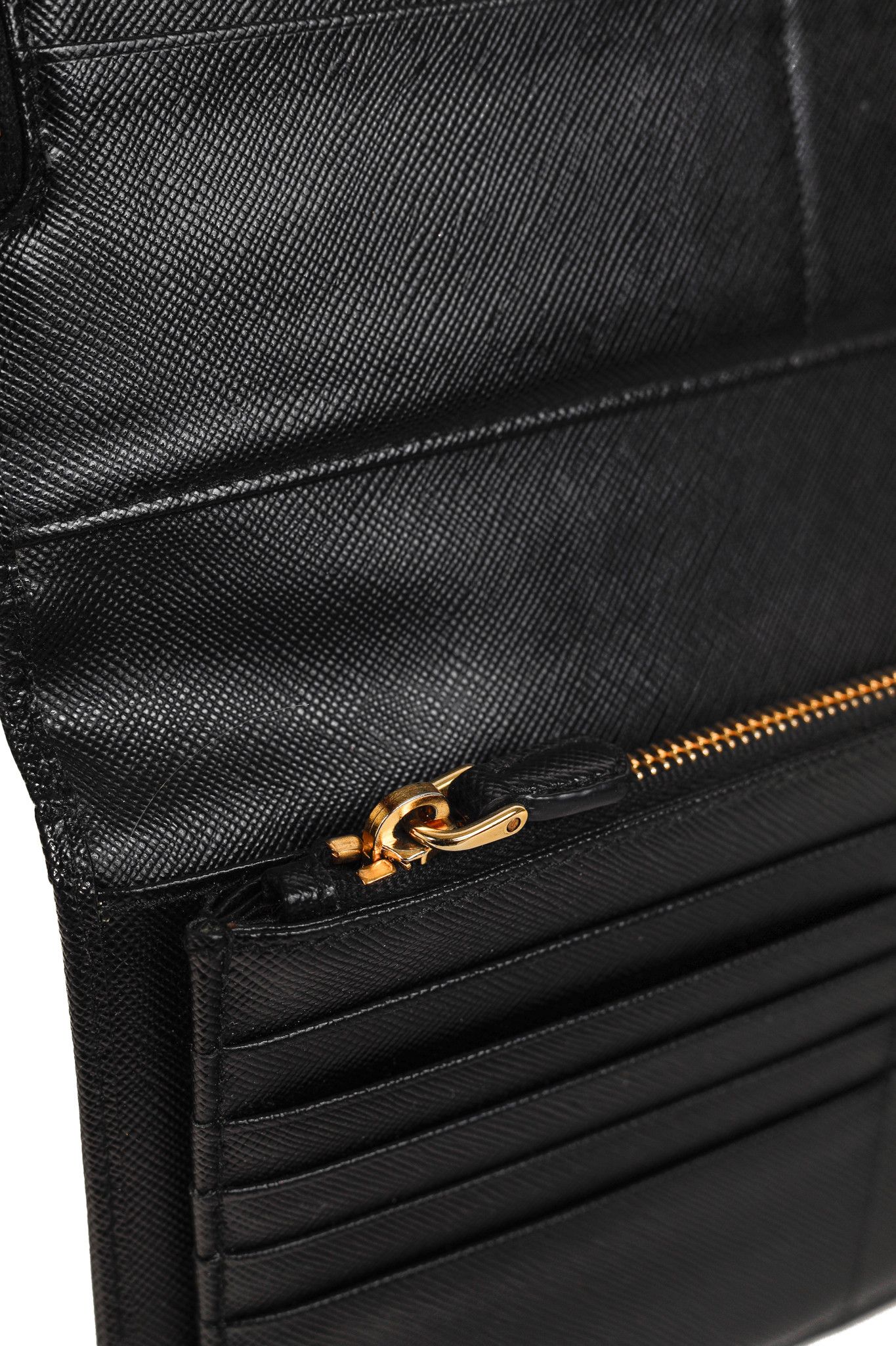 Prada Prada Large Black Saffiano Leather Wallet Size ONE SIZE - 11 Thumbnail