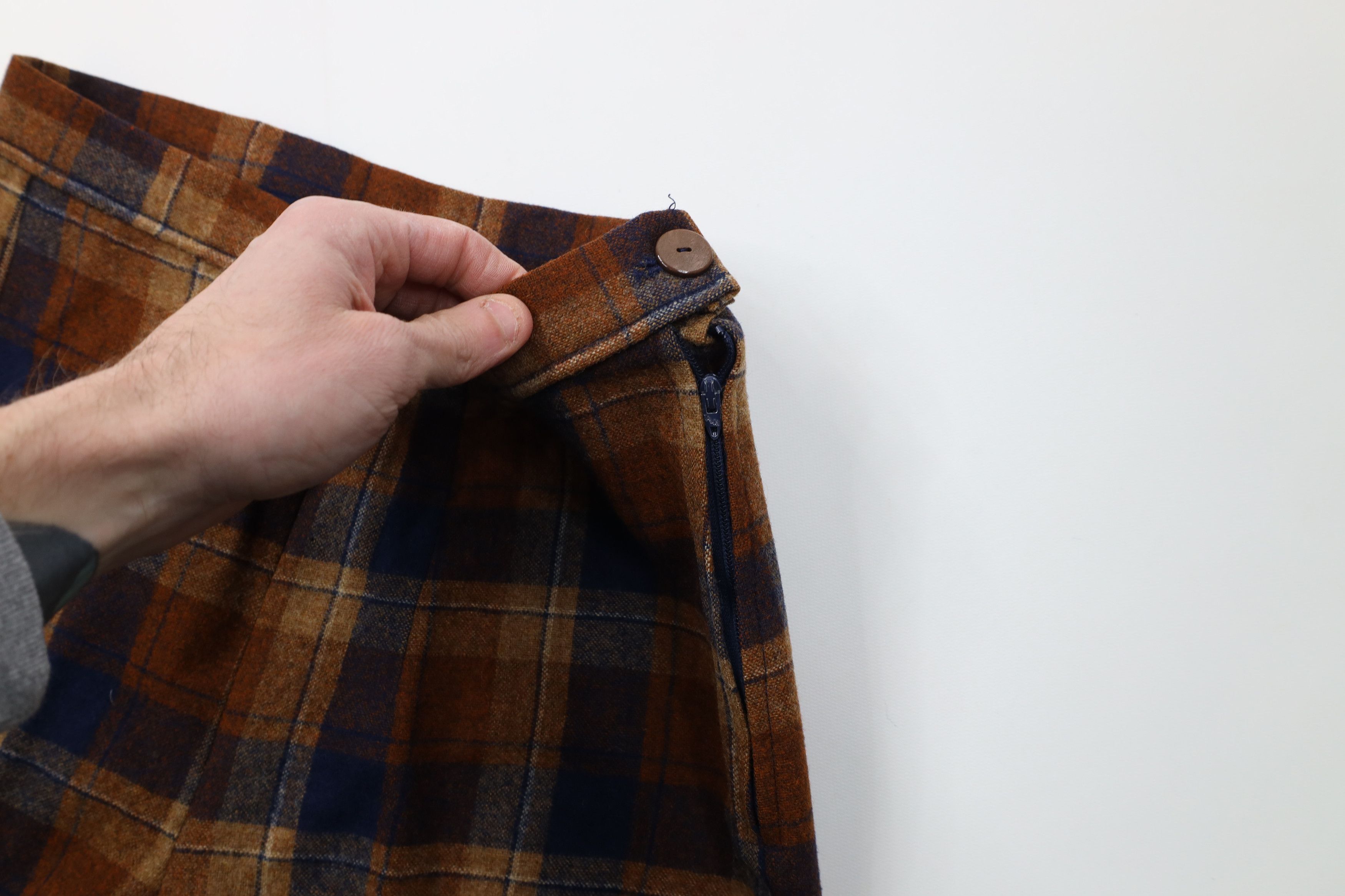 Vintage Vintage 60s Streetwear Bell Bottoms Pants Plaid USA Size 26" / US 2 / IT 38 - 7 Thumbnail
