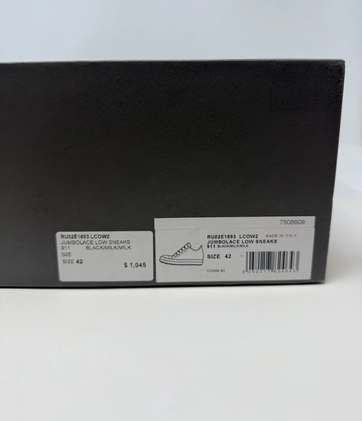 Rick Owens Jumbo Laced Low Sneakers Size US 9 / EU 42 - 10 Thumbnail