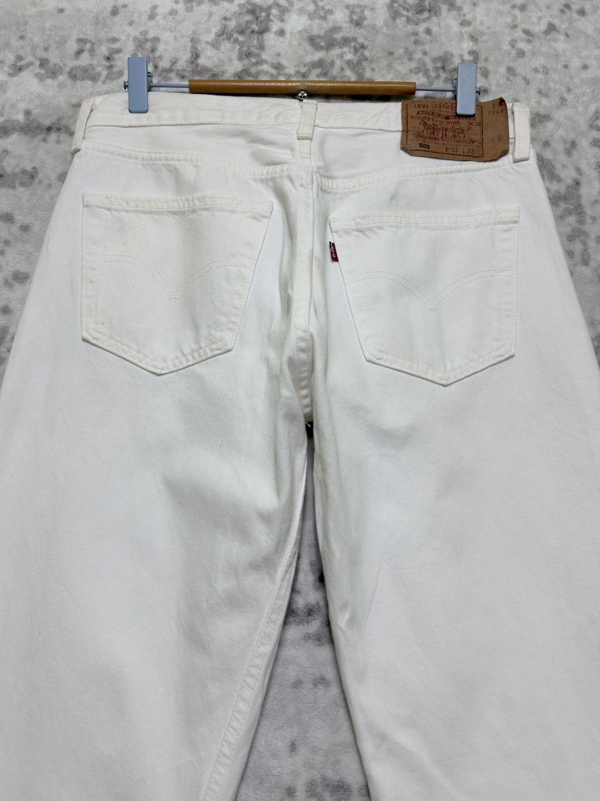 Levi's Levi’s 501 Original White Straight Leg Button Fly Denim Size US 31 - 9 Thumbnail
