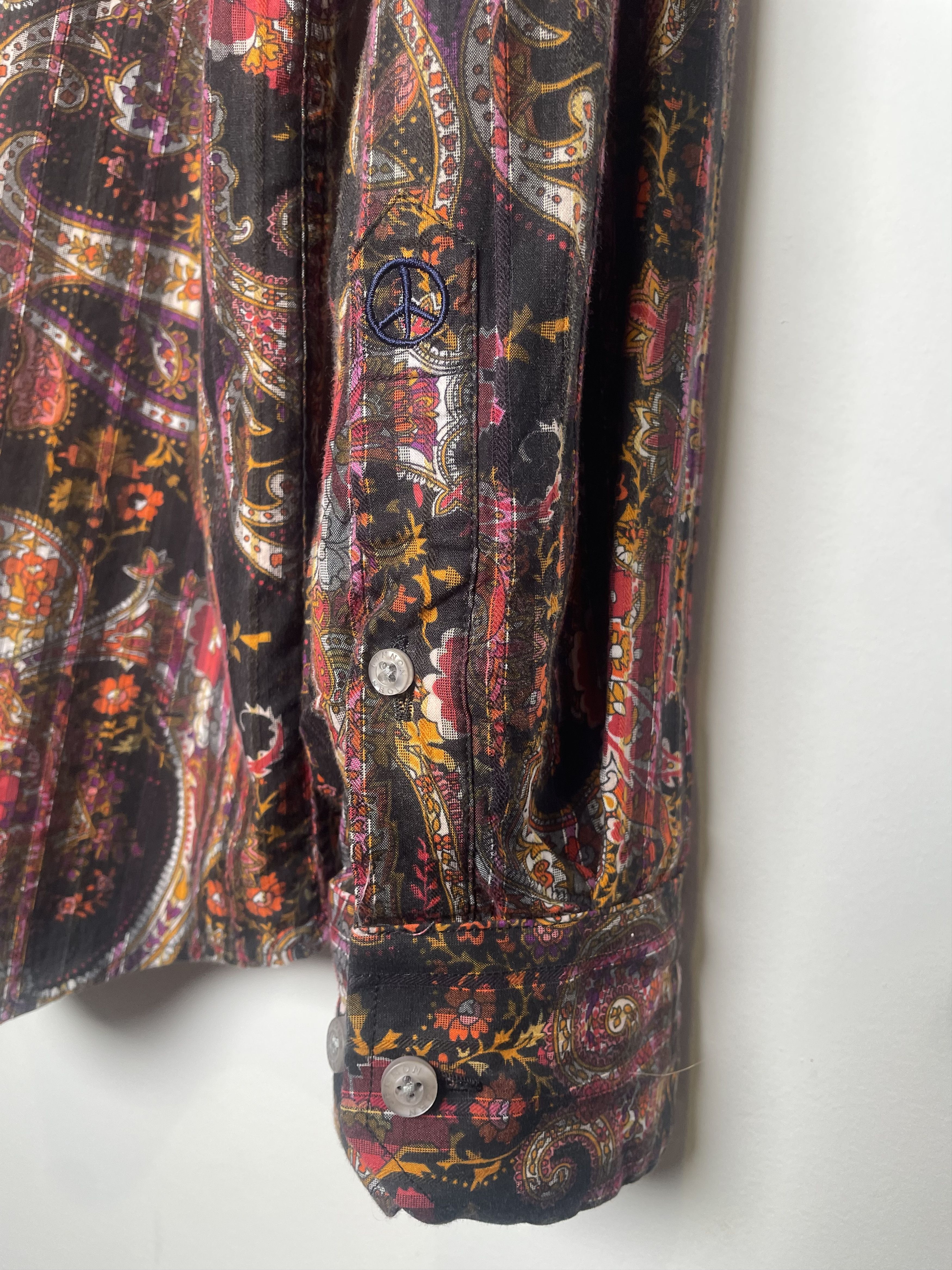 Other 🎸 John Lennon Psychedelic Paisley Striped Shirt - Tagged M Size US M / EU 48-50 / 2 - 7 Thumbnail