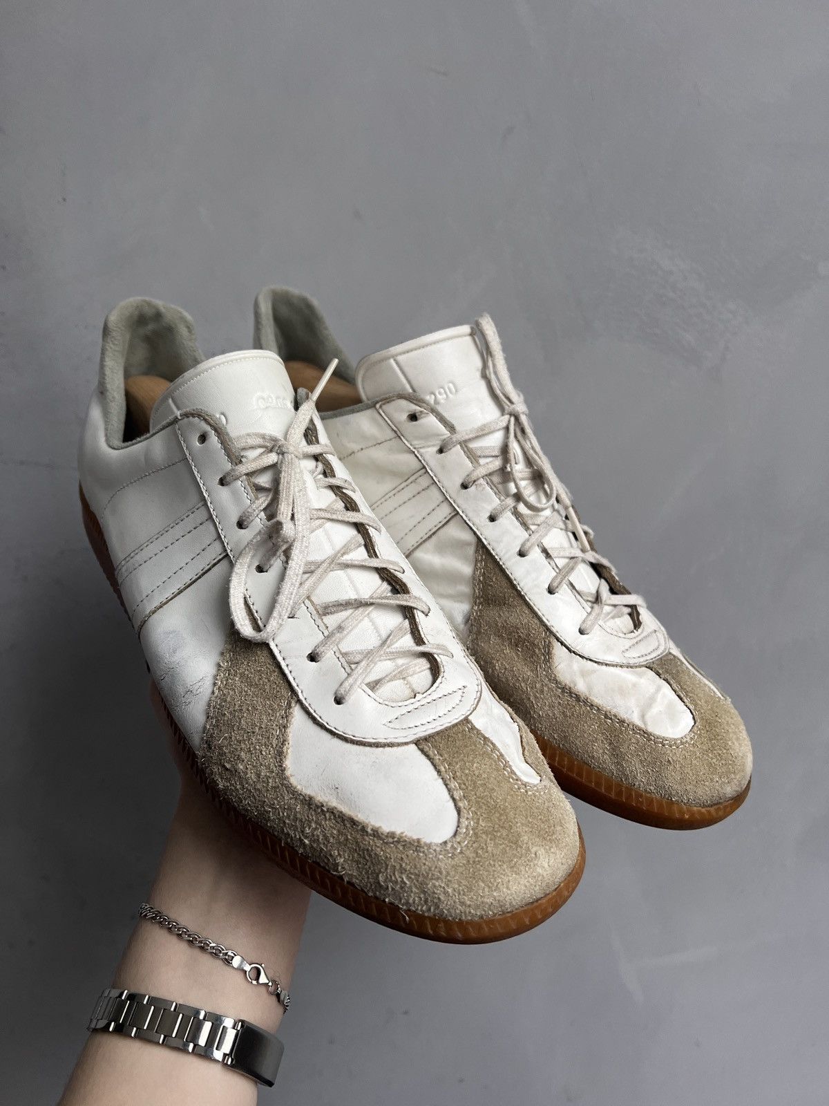 Japanese Brand Maison Margiela Style replica bw sport White Shoes vintage Size US 11 / EU 44 - 2 Thumbnail