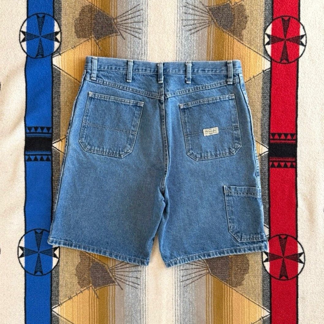 Wrangler VINTAGE Wrangler Carpenter Denim Jean Shorts Size 36 Blue Denim Workwear 90s Y2K Grunge Skate Mens Size US 36 / EU 52 - 2 Thumbnail