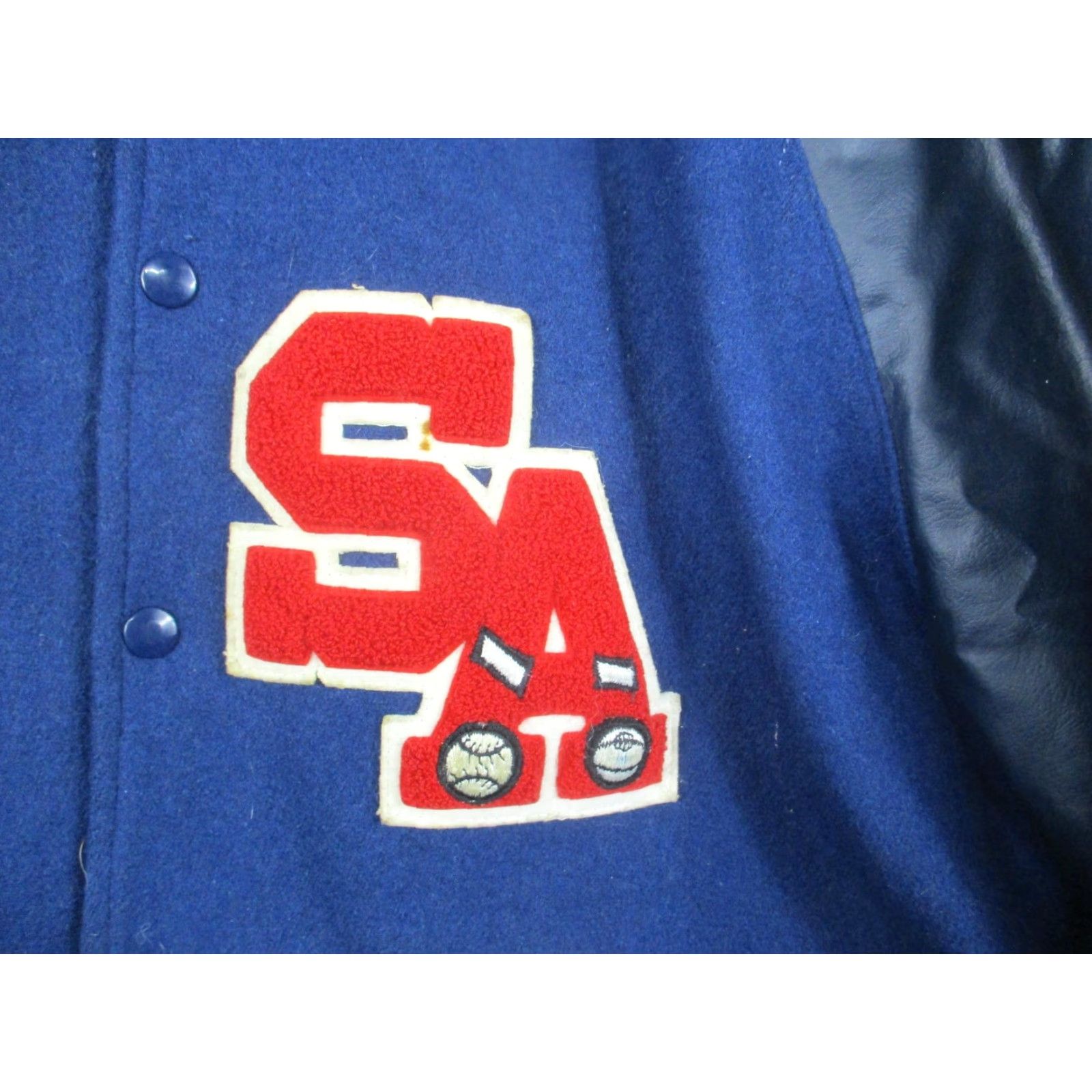 Vintage VINTAGE Howe Athletic Apparel Jacket Mens XL Blue Wool Varsity Baseball USA SA 80s/90s? Size US XL / EU 56 / 4 - 5 Thumbnail