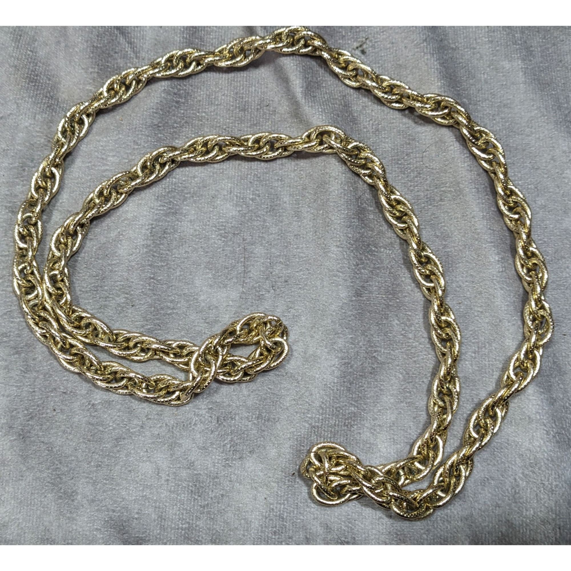 Other Casual Textured Gold Tone Chain Necklace Size ONE SIZE - 4 Thumbnail