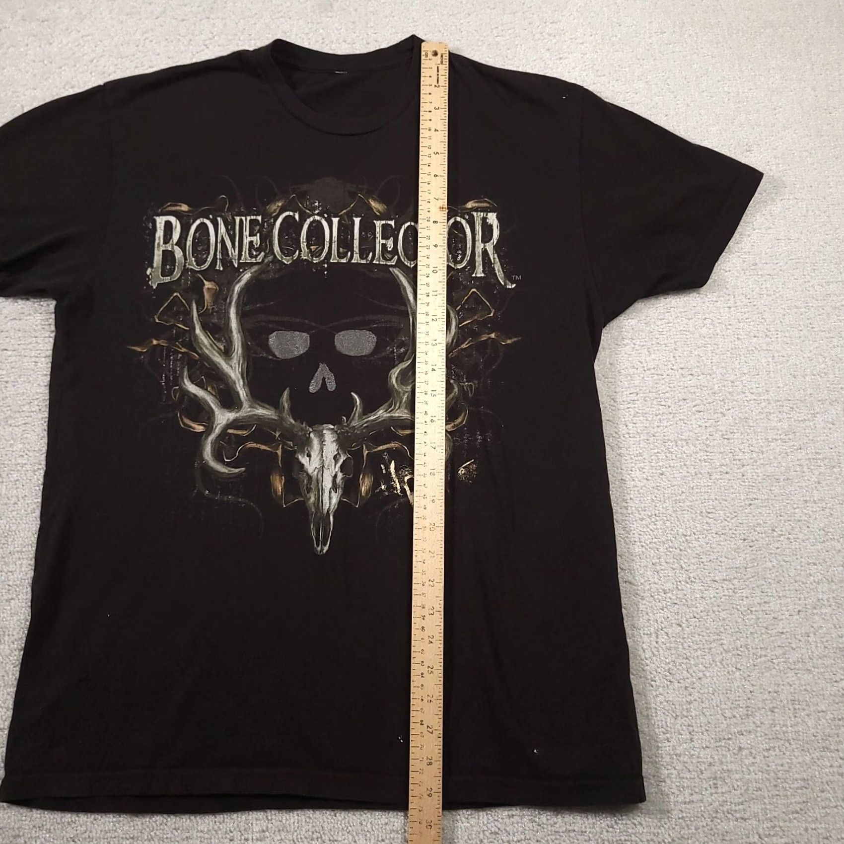 Vintage VINTAGE Bone Collector T-Shirt Mens Large Black Double-Sided Skull Grunge 90s Distressed Size US L / EU 52-54 / 3 - 5 Thumbnail