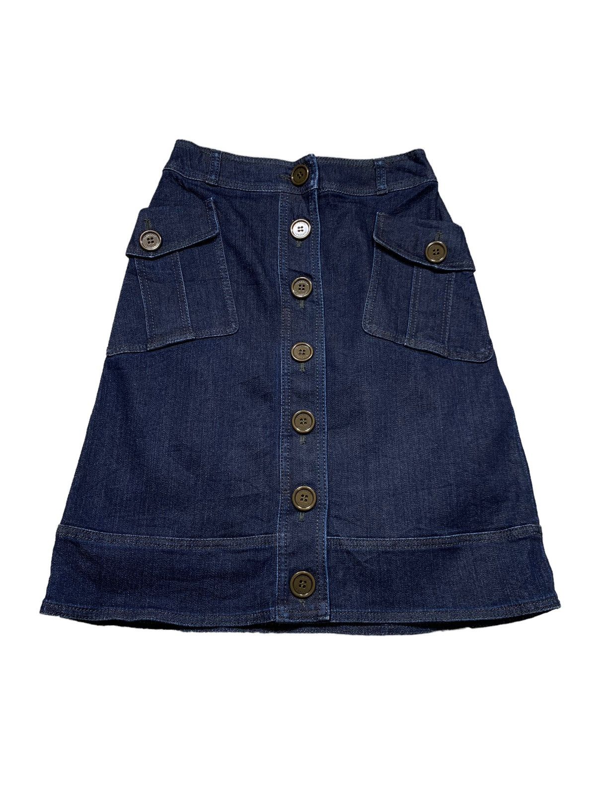 Burberry Rare Burberry London Denim Pockets Skirt Size 36 Size 25" / US 0 / IT 36 - 3 Thumbnail