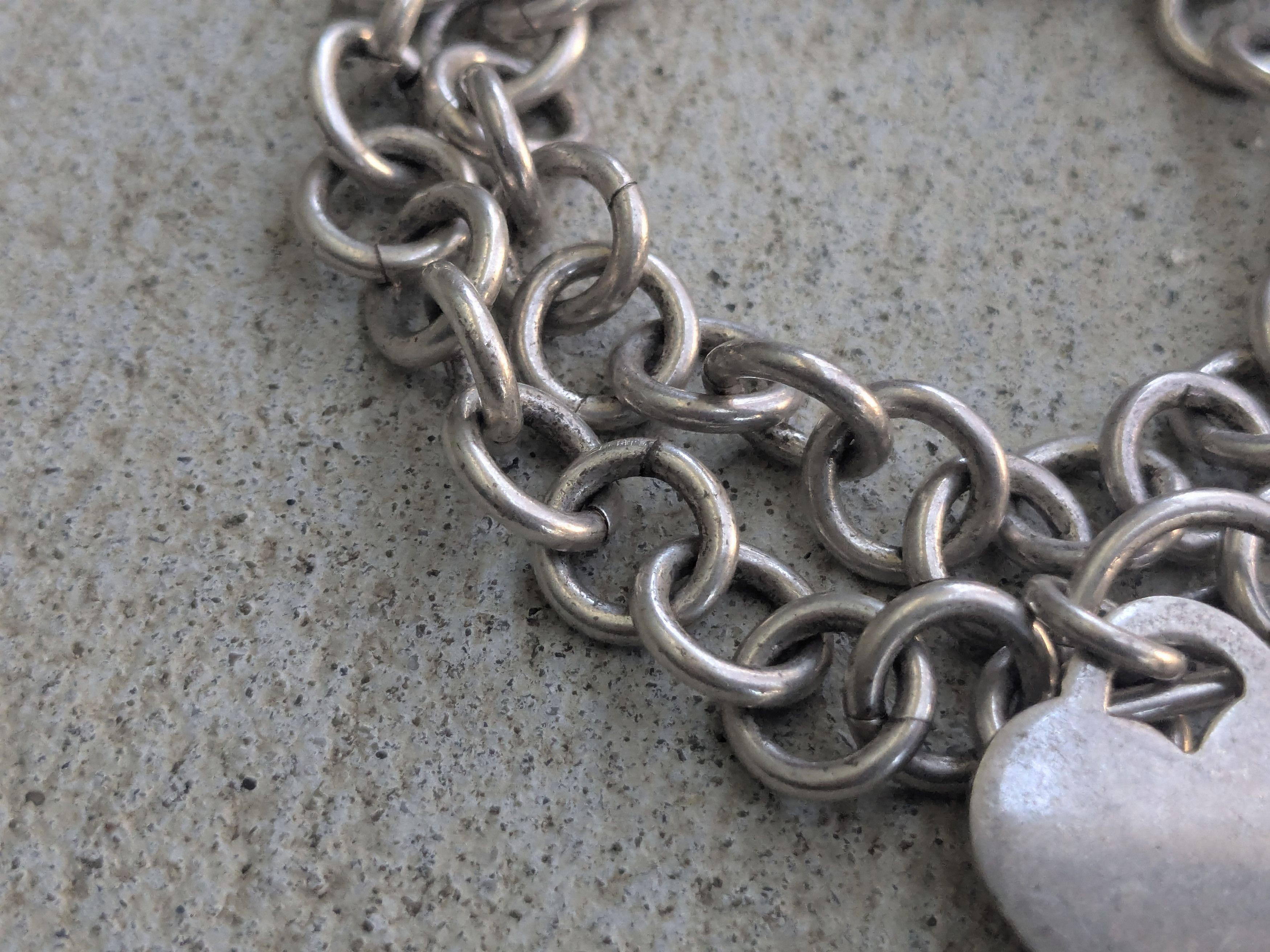 Jewelry Vintage Sterling Silver Choker Necklace Heart Round 16" Size ONE SIZE - 6 Thumbnail