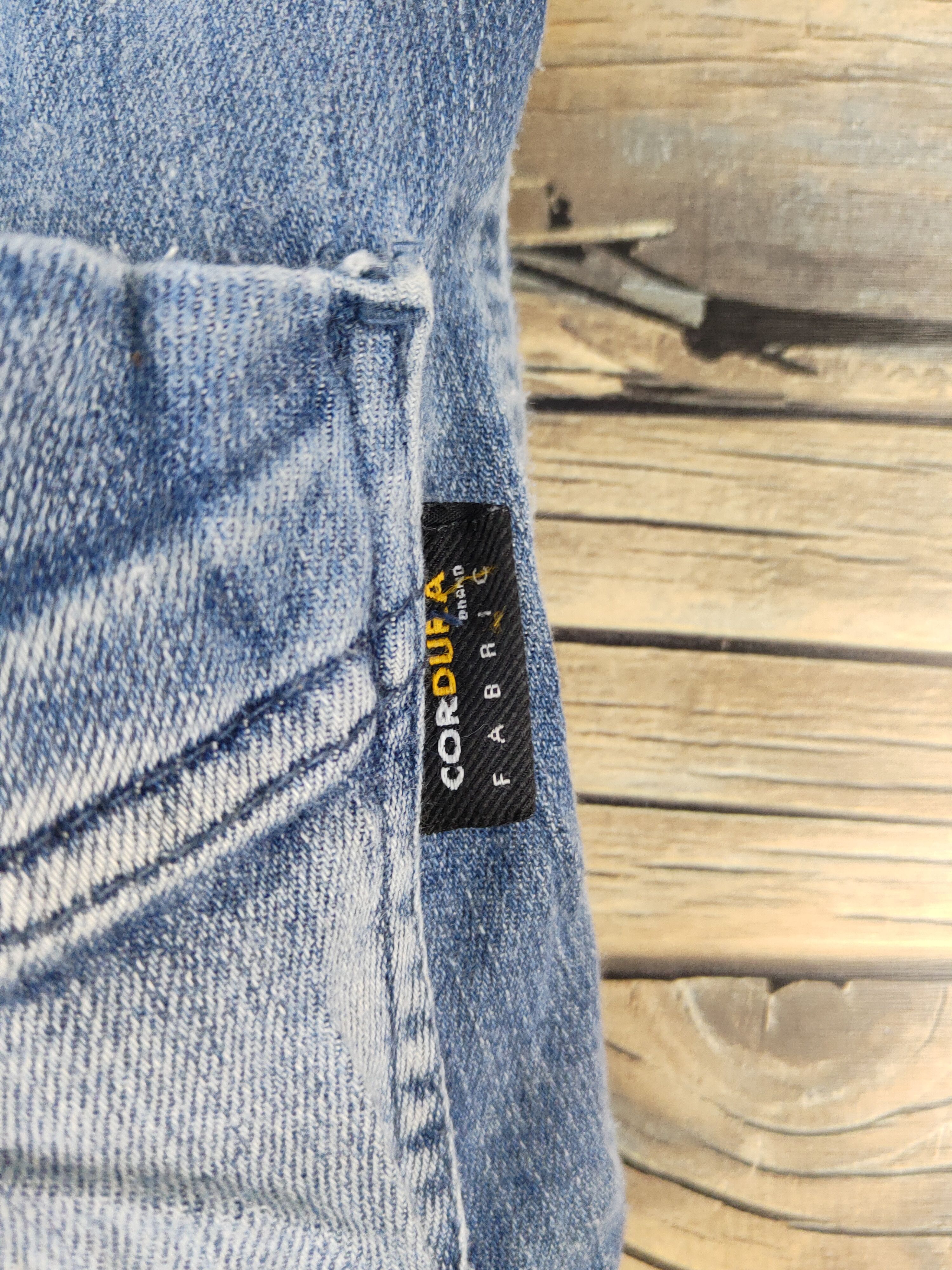 Japanese Brand FieldCore Blue Distressed Ripped Jogger Jeans #W2080 Size US 33 - 11 Thumbnail