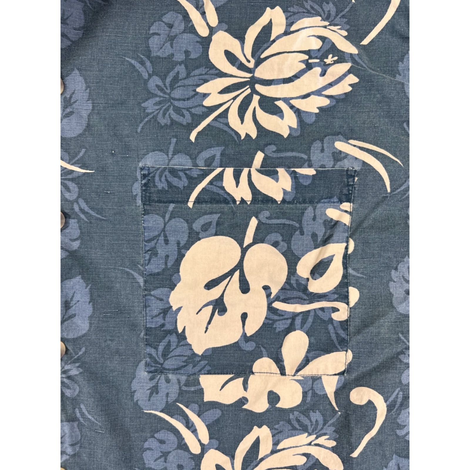 Etro Metro One Hawaiian Shirt Adult Large Blue Floral 100% Cotton Button-Up Mens Size US L / EU 52-54 / 3 - 6 Thumbnail