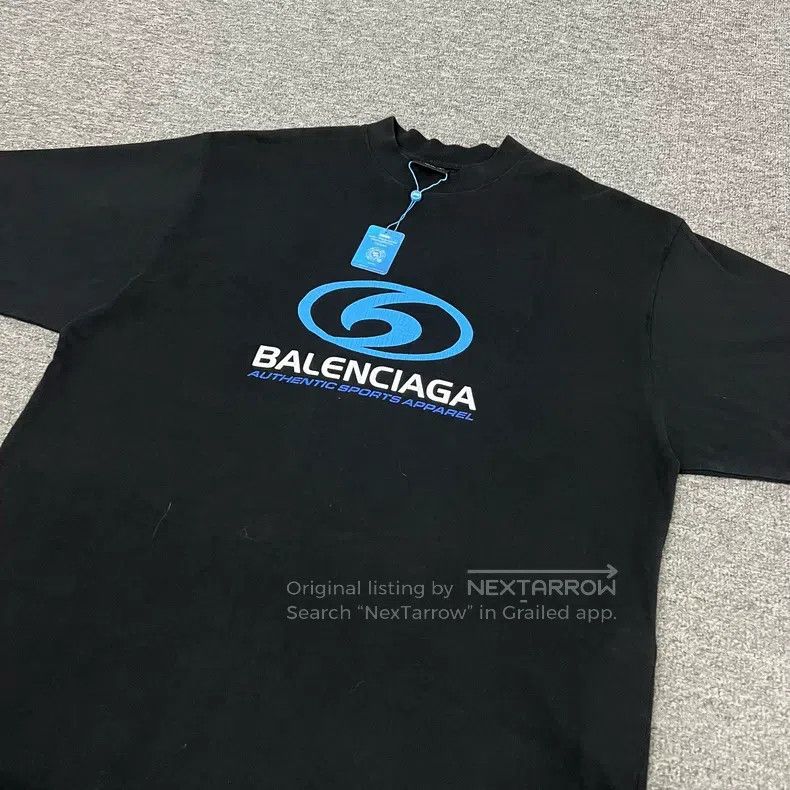 Balenciaga Balenciaga Wave Distressed Logo Short Sleeve T-Shirt Size US S / EU 44-46 / 1 - 3 Thumbnail