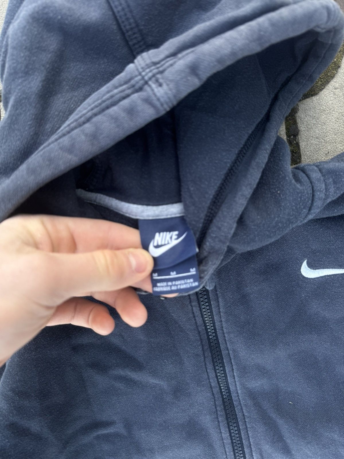 Nike × Vintage Vintage Nike Mini Swoosh Faded Zip Hoodie Y2K USA Size US M / EU 48-50 / 2 - 4 Thumbnail