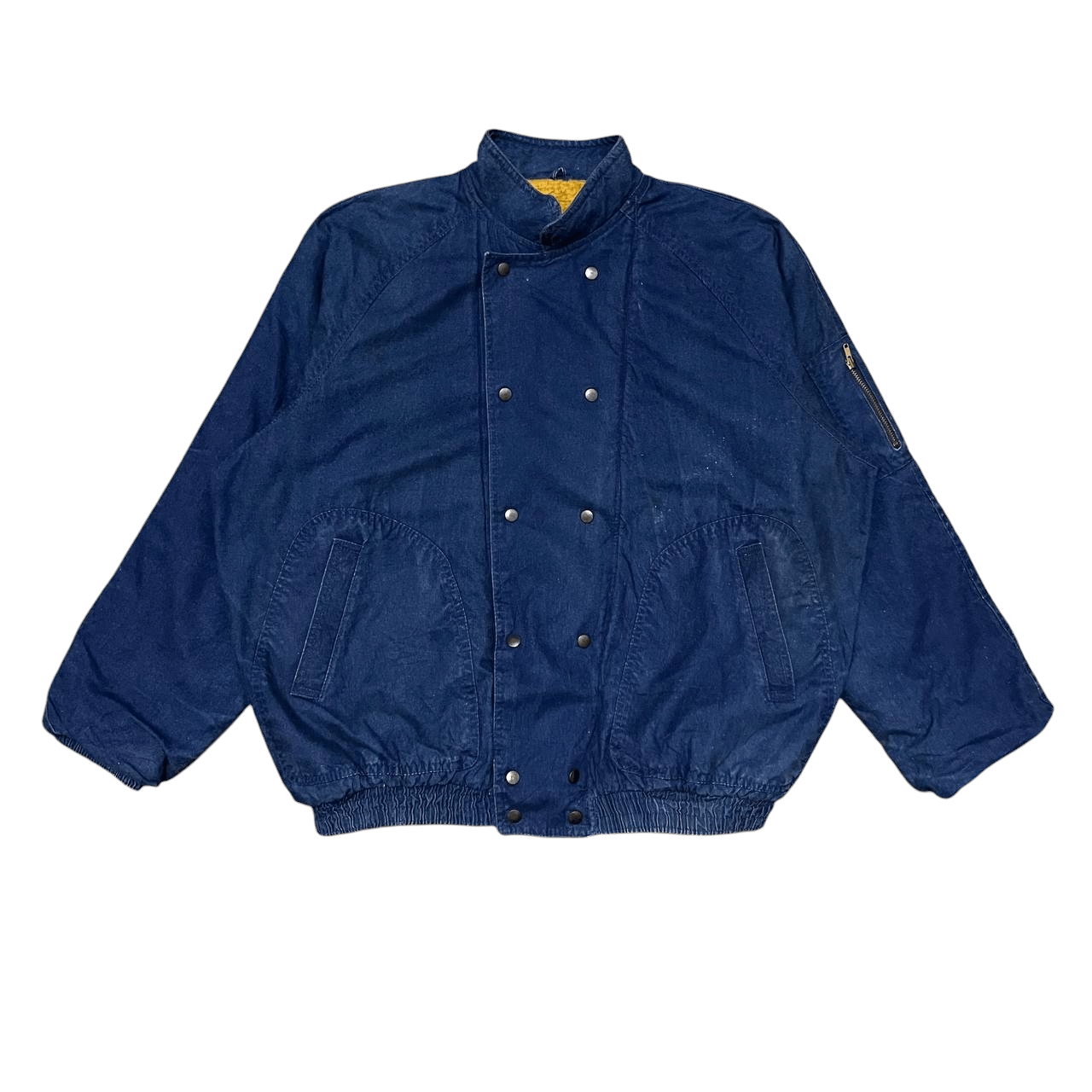 Issey Miyake Vintage Issey Miyake Inspired Indigo Bomber Jacket Size US M / EU 48-50 / 2 - 1 Thumbnail