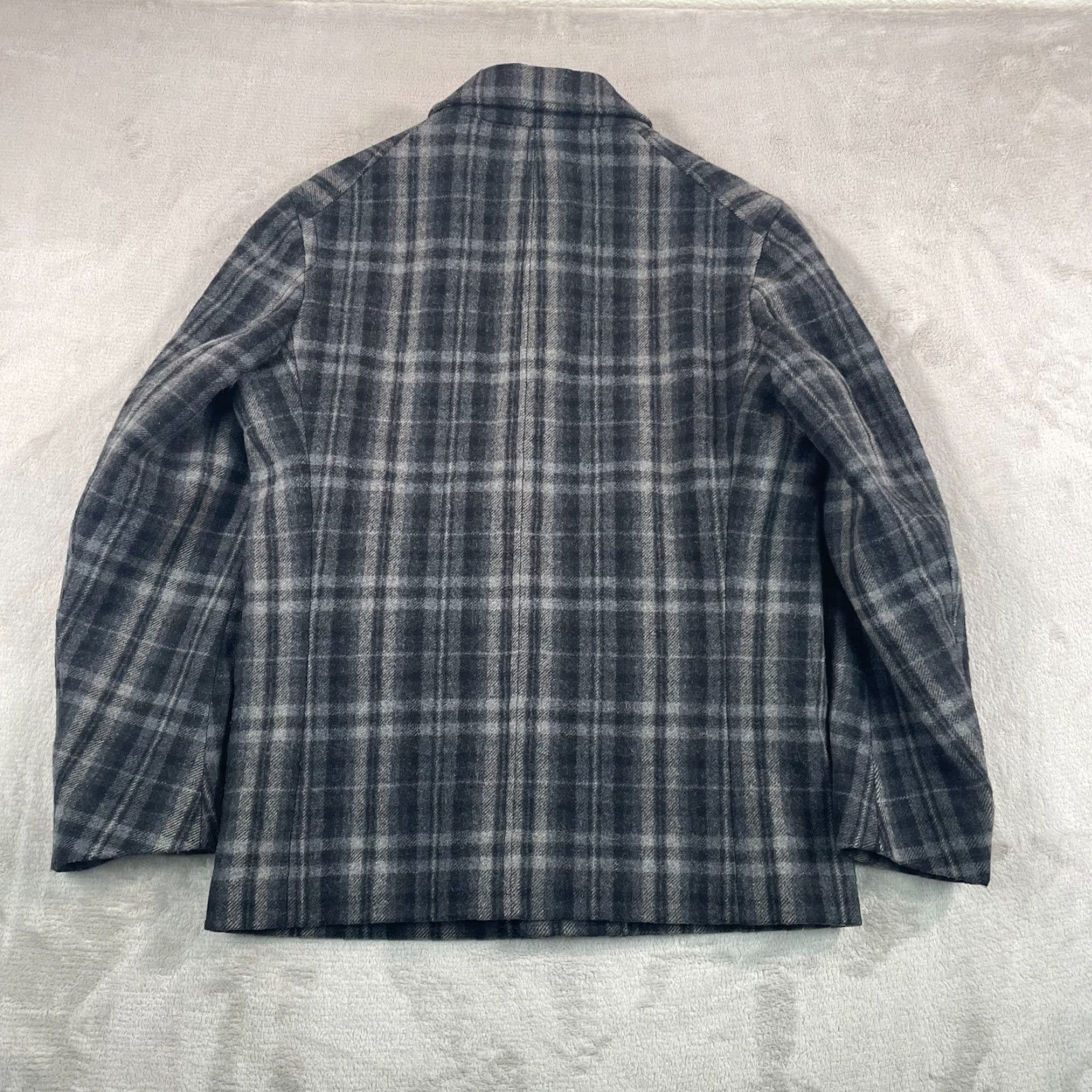 Banana Republic VINTAGE Banana Republic Chore Barn Coat Jacket Mens Small Black Grey Plaid Wool Blend NEW Size US S / EU 44-46 / 1 - 3 Thumbnail