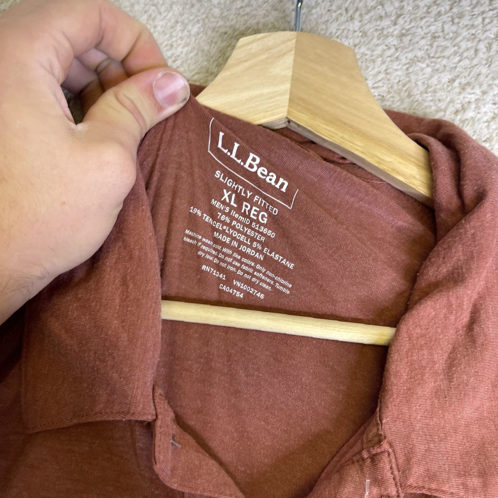 Vintage LL Bean Polo Shirt Men XL Red UPF50+ Sunsmart Performance Golf Logo Short Sleeve Collared Pullover Button-Up Built-In Chest Pocket Blended Fabric Size US XL / EU 56 / 4 - 3 Thumbnail