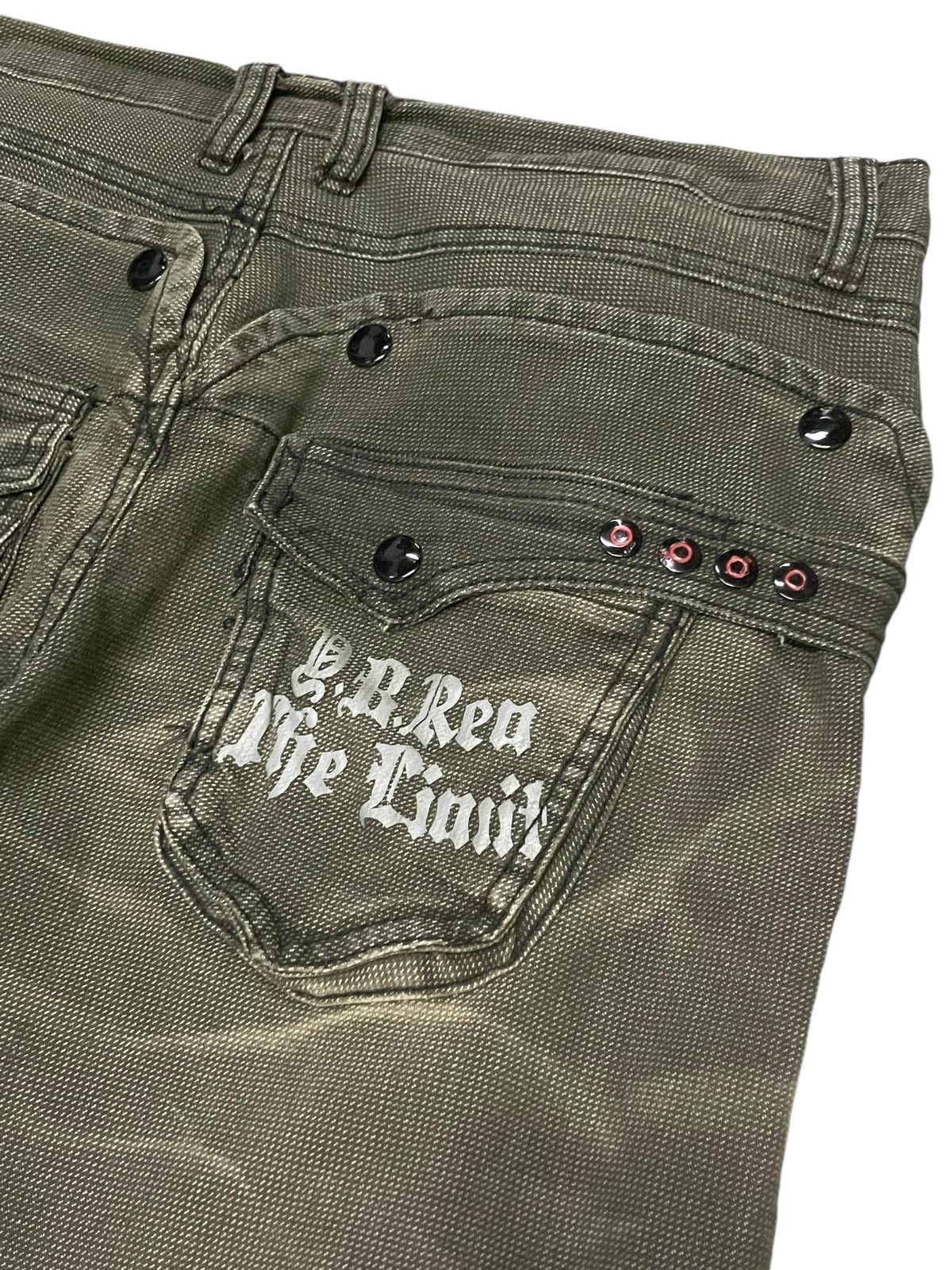 BUFFALO BOBS × GOSTAR DE FUGA × Hysteric Glamour Japanese Brand Panelled Claw Mark Whiskers Cargo Pants Size US 30 / EU 46 - 12 Thumbnail