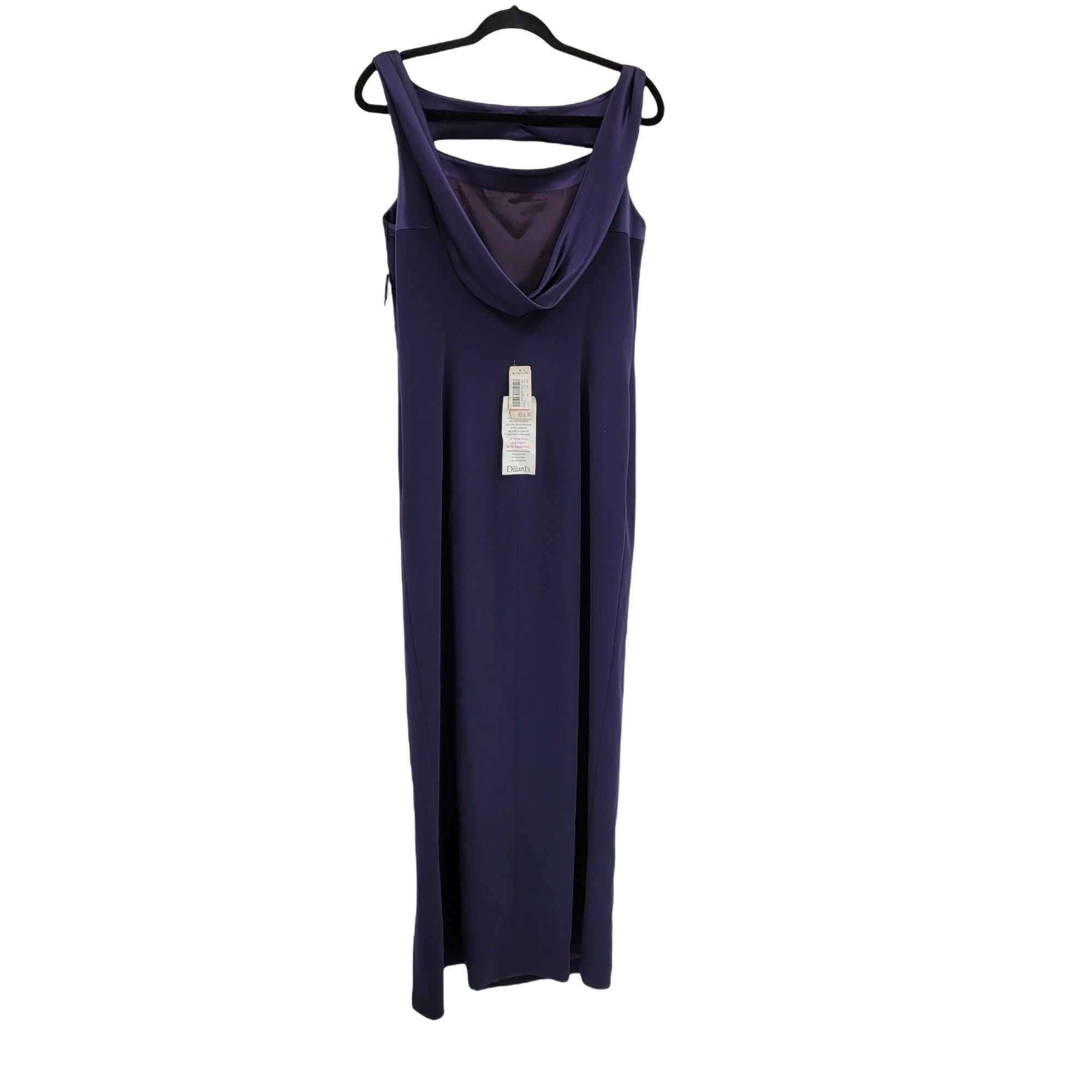 Elie Tahari Vtg Tahari Navy Gown Sz 12 Formal Peekaboo Cutout Draped Bac Size XL / US 12-14 / IT 48-50 - 2 Thumbnail