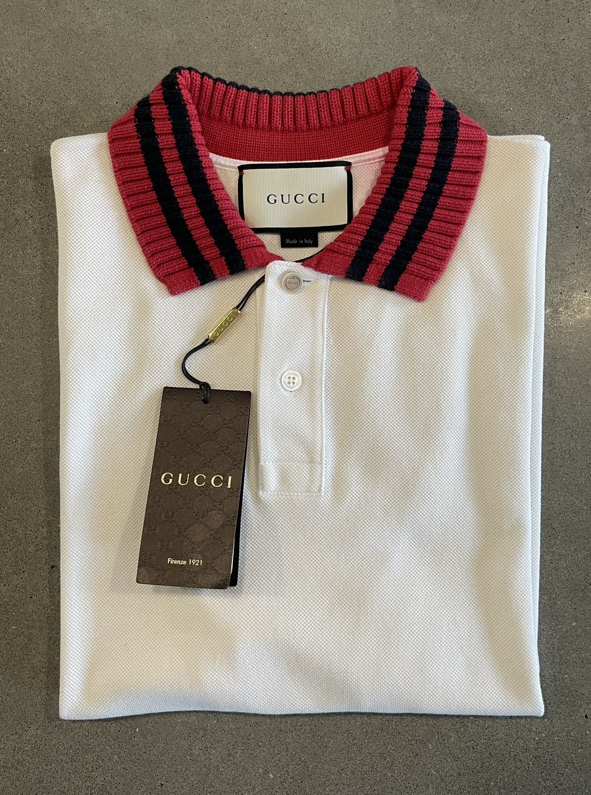 Gucci READ: 2016 Gucci Piquet Knit-Collar Polo | Grailed