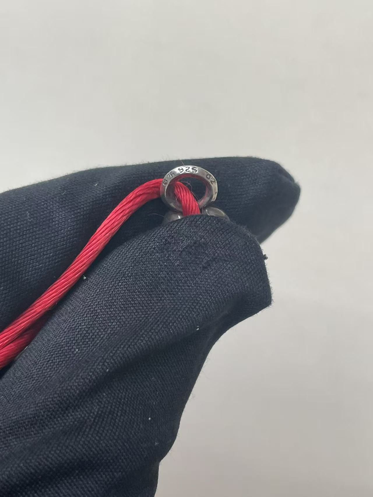 Chrome Hearts Chrome Hearts Silver Heart Vine Pendant Red String Bracelet Size ONE SIZE - 16 Thumbnail