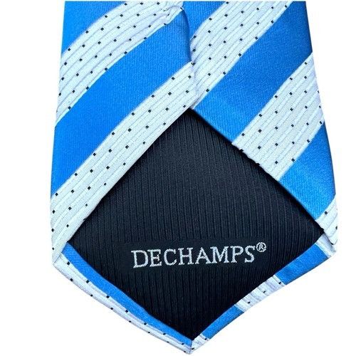 Other Hand Made DECHAMPS 100% Silk Sky Blue and Very Light Blue St Size ONE SIZE - 3 Thumbnail