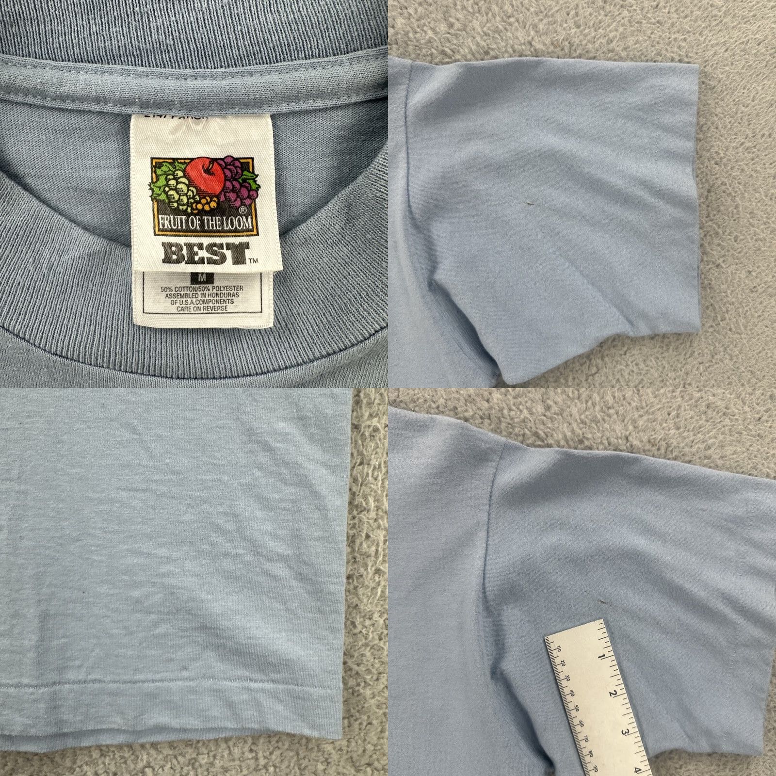 Fruit Of The Loom VINTAGE Fruit of the Loom Best M 90s Blue T Shirt Mens California USA 90s Crew Neck Short Sleeve Size US M / EU 48-50 / 2 - 8 Thumbnail