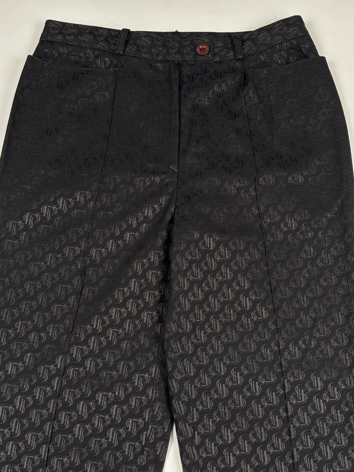 Gucci Tom Ford - 2000s Jacquard Pattern Trousers Size US 29 - 2 Thumbnail