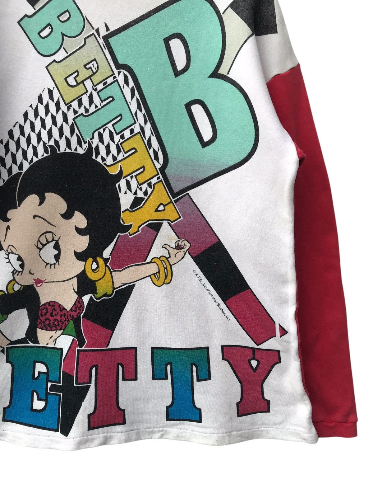 Cartoon Network Vintage 90s Betty Boop Overprinted Sweatshirt - STAINS Size US M / EU 48-50 / 2 - 8 Thumbnail