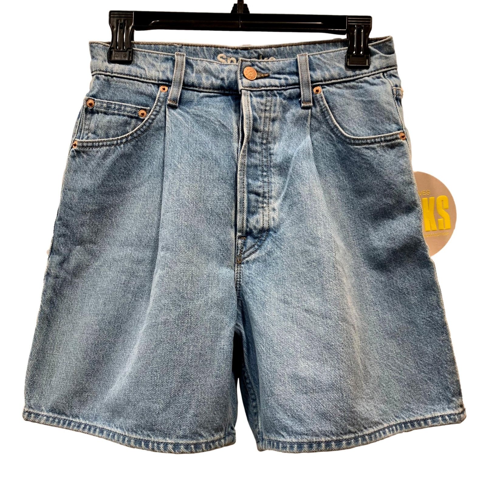 MOTHER New MOTHER Snacks Denim Shorts | The Pleated Fun Dip | 24 Size 24" / US 00 / IT 34 - 5 Thumbnail