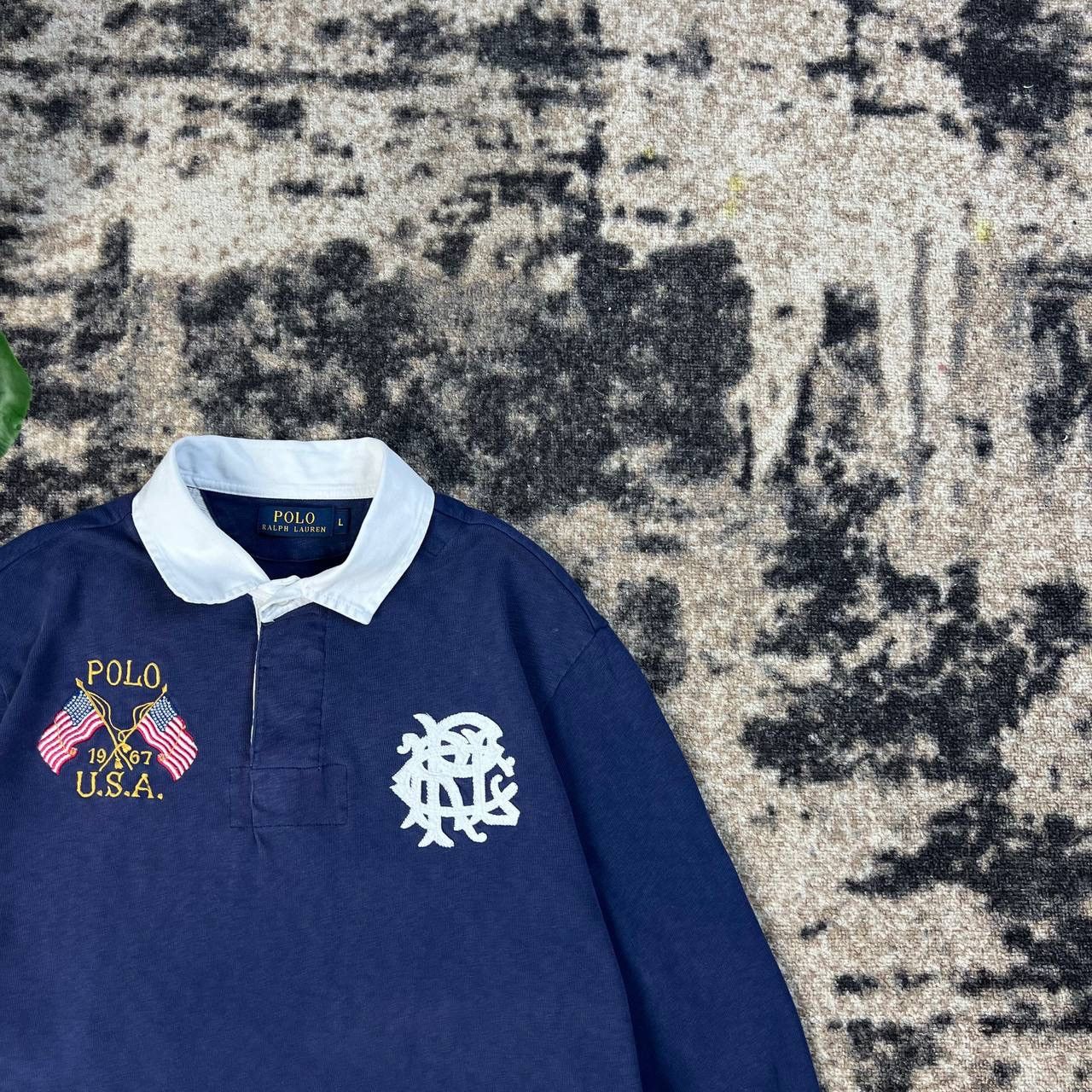 Polo Ralph Lauren Polo Ralph Lauren Big Logo Chief Keef Rugby Long Sleeve Size US L / EU 52-54 / 3 - 3 Thumbnail