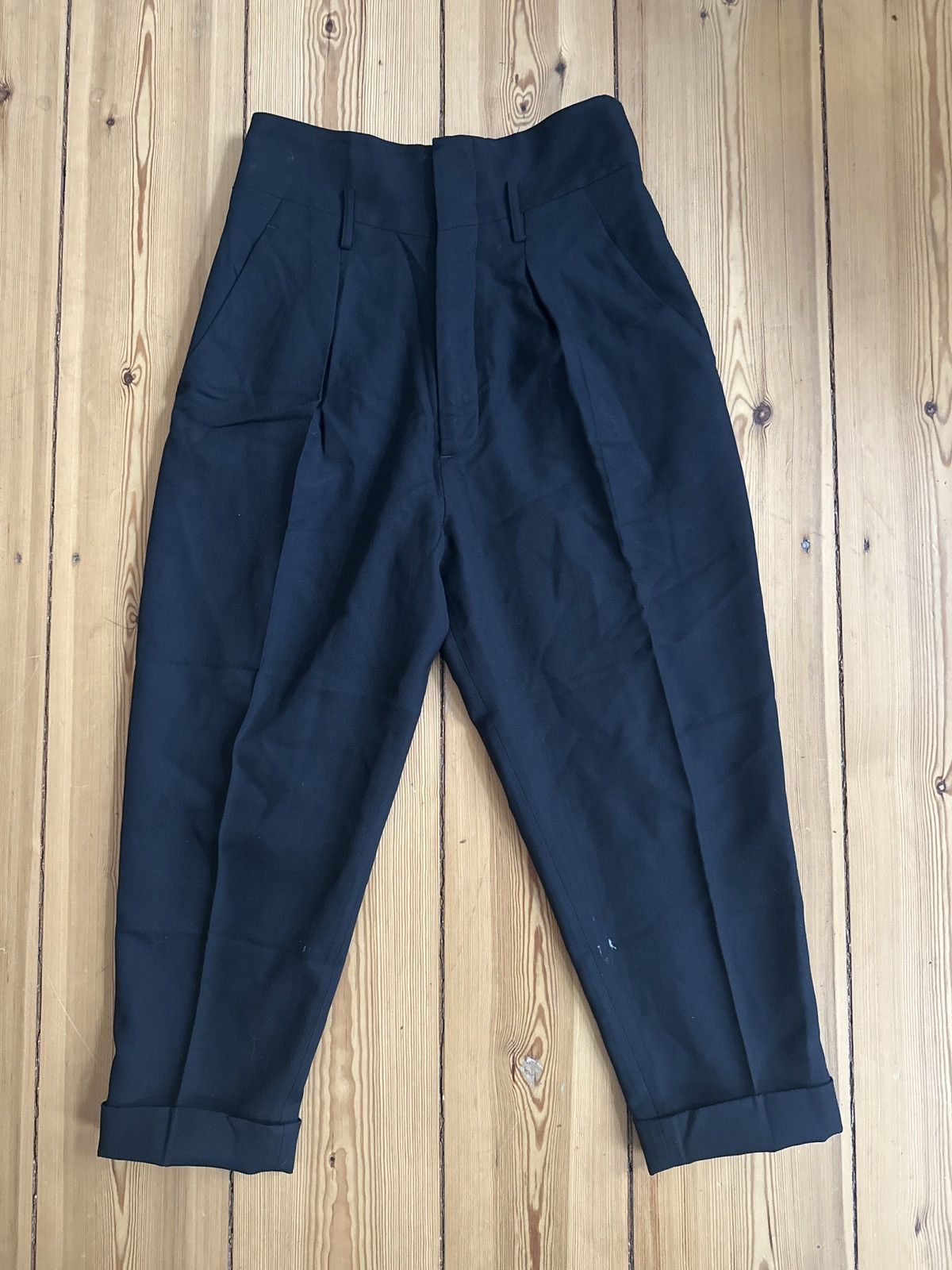 Haider Ackermann High Waist Pleated Black Pants Size US 30 / EU 46 - 1 Thumbnail