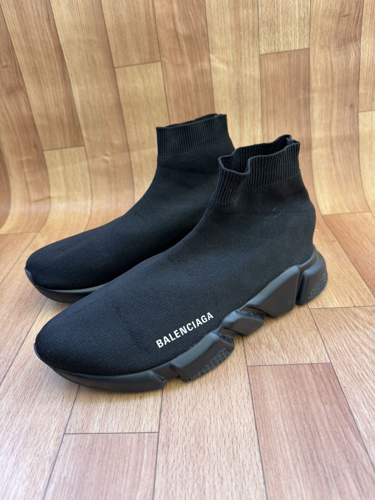 Balenciaga Balenciaga All Black Socks Trainers Size US 8 / EU 41 - 1 Thumbnail